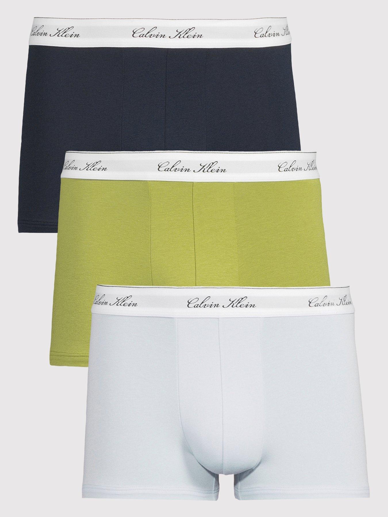 Image 1 of 3 of Calvin Klein 3 Pack Low Rise Trunks - Assorted