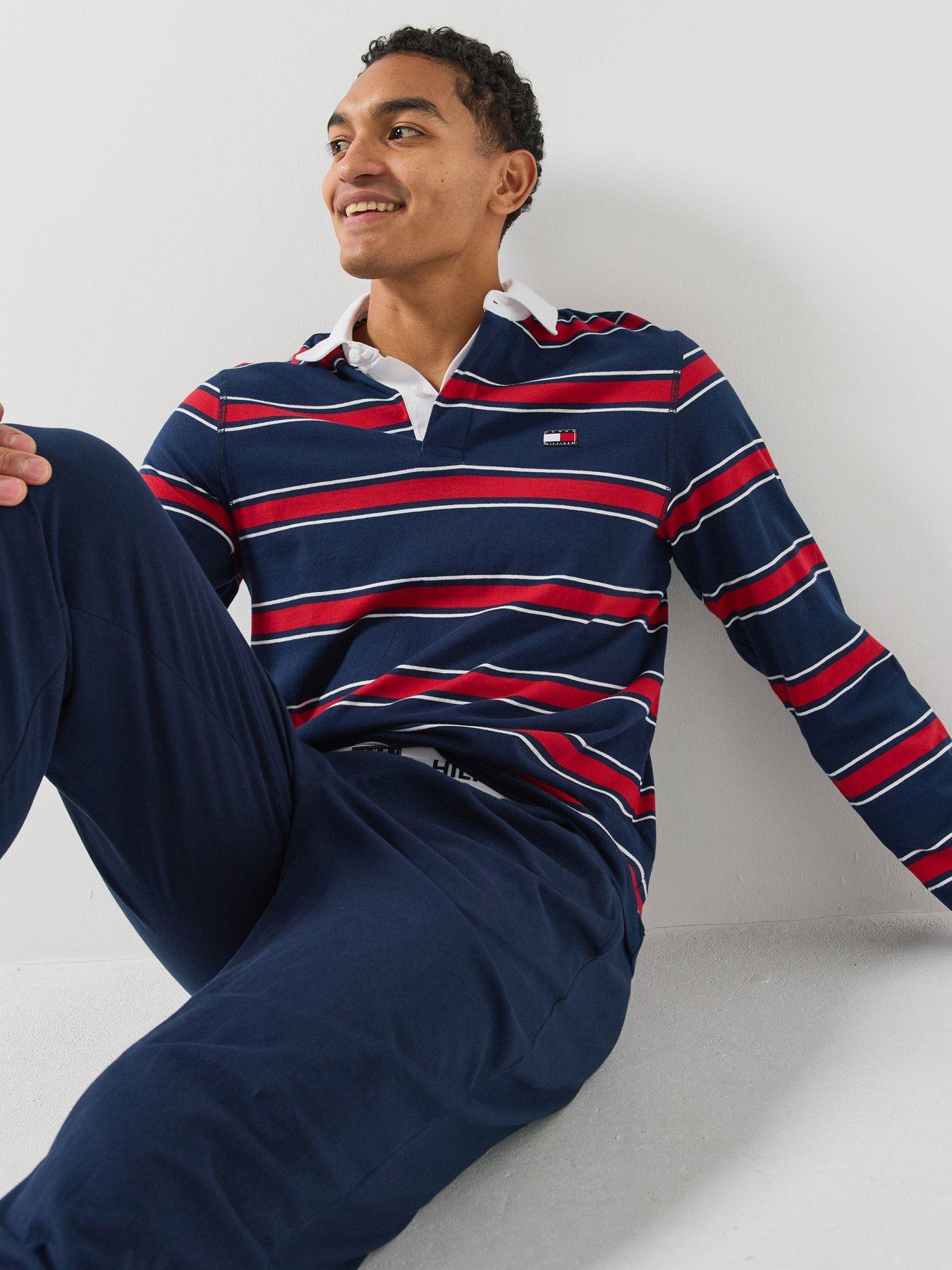 Image 1 of 6 of Tommy Hilfiger Rugby Polo Pyjama Set - Navy