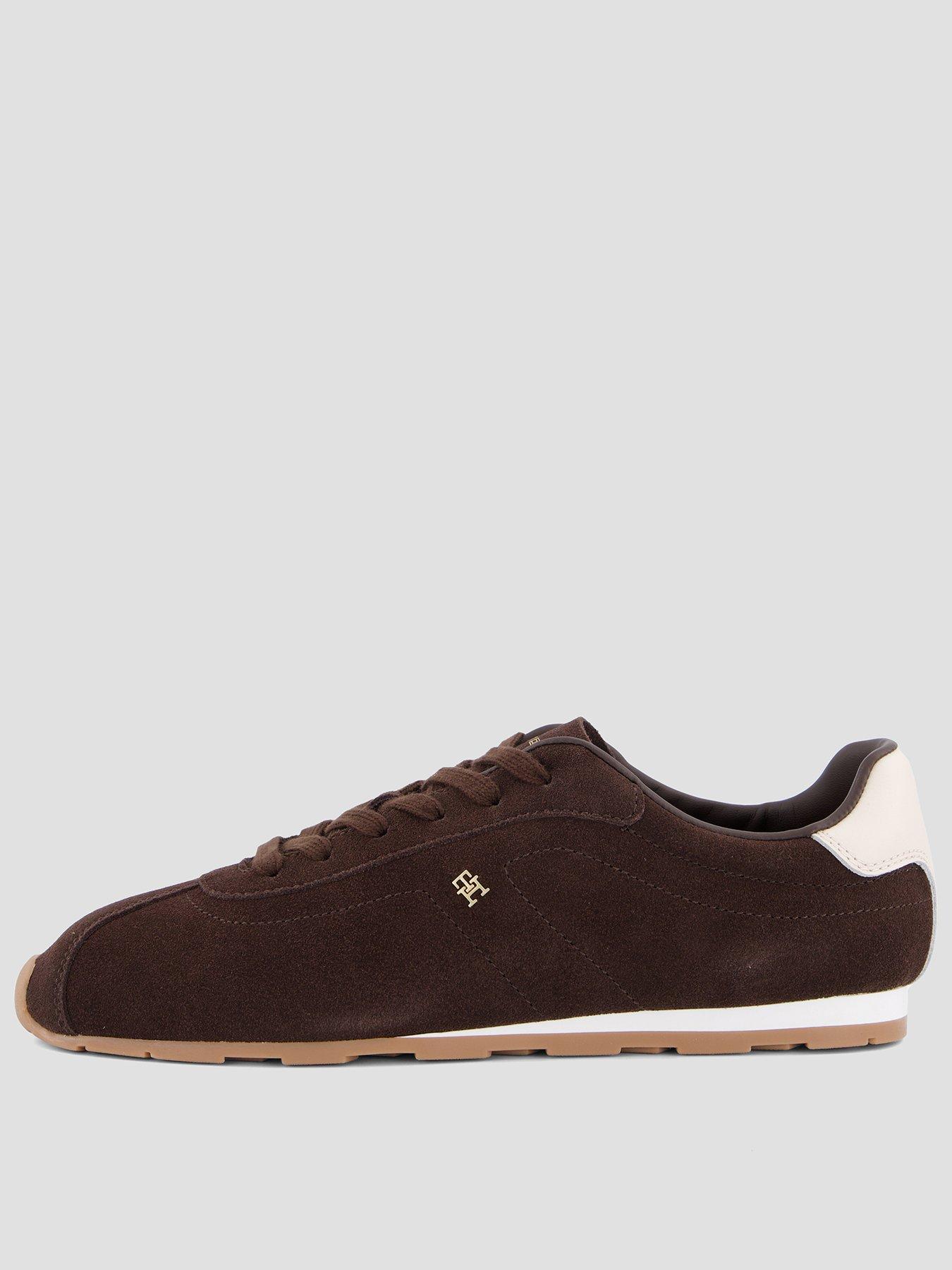 Tommy Hilfiger TH Bella Low Profile Suede Trainers - Brown