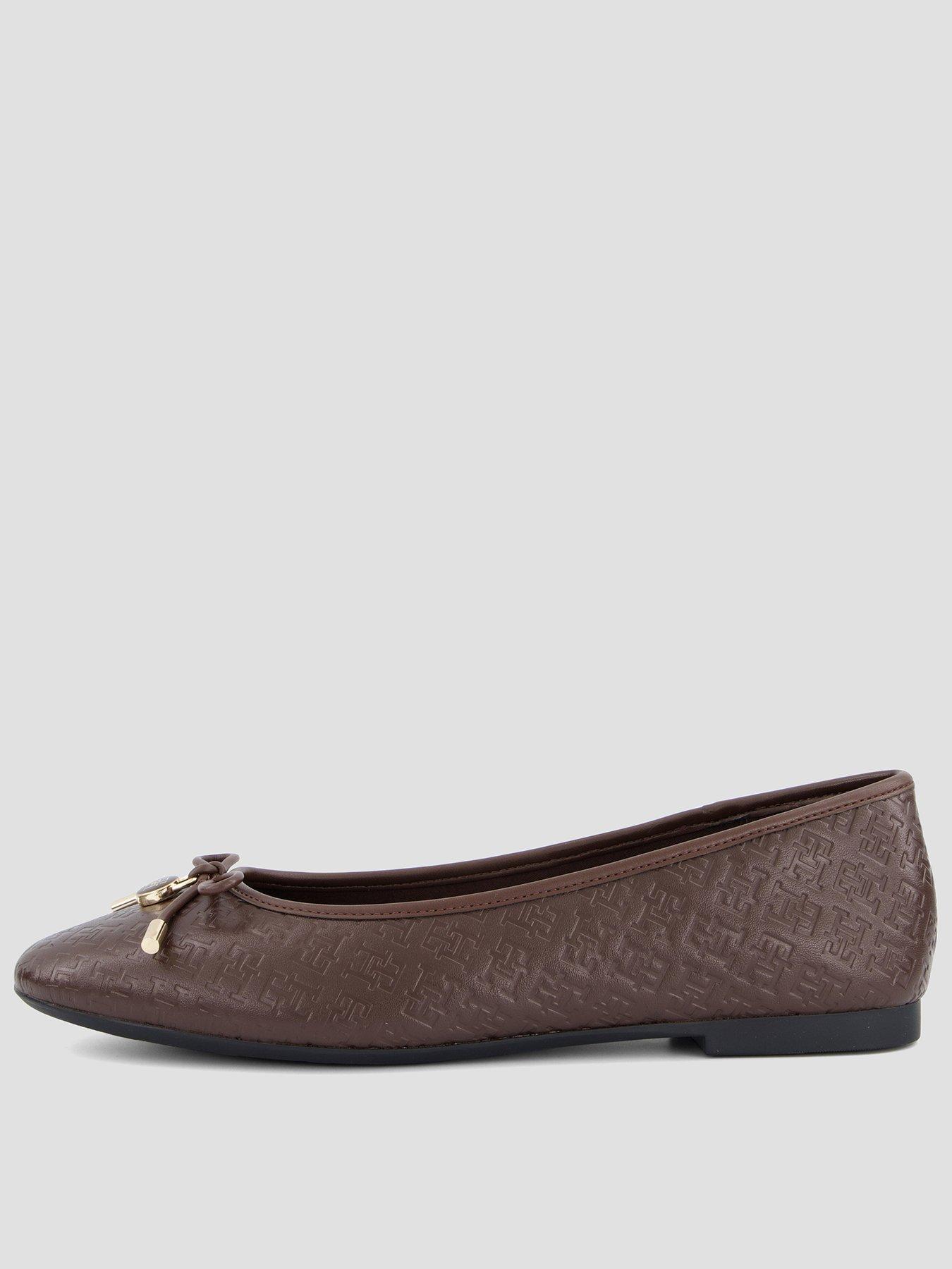 Tommy Hilfiger TH Charm Monogram Ballerina - Brown