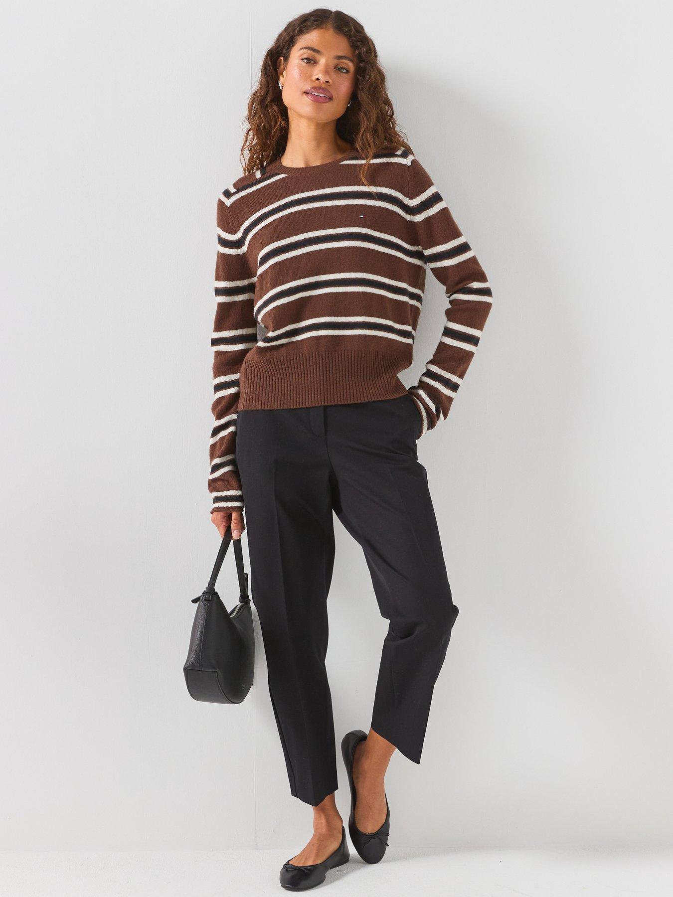 Image 3 of 6 of Tommy Hilfiger Slim Straight Gabardine Trousers - Black