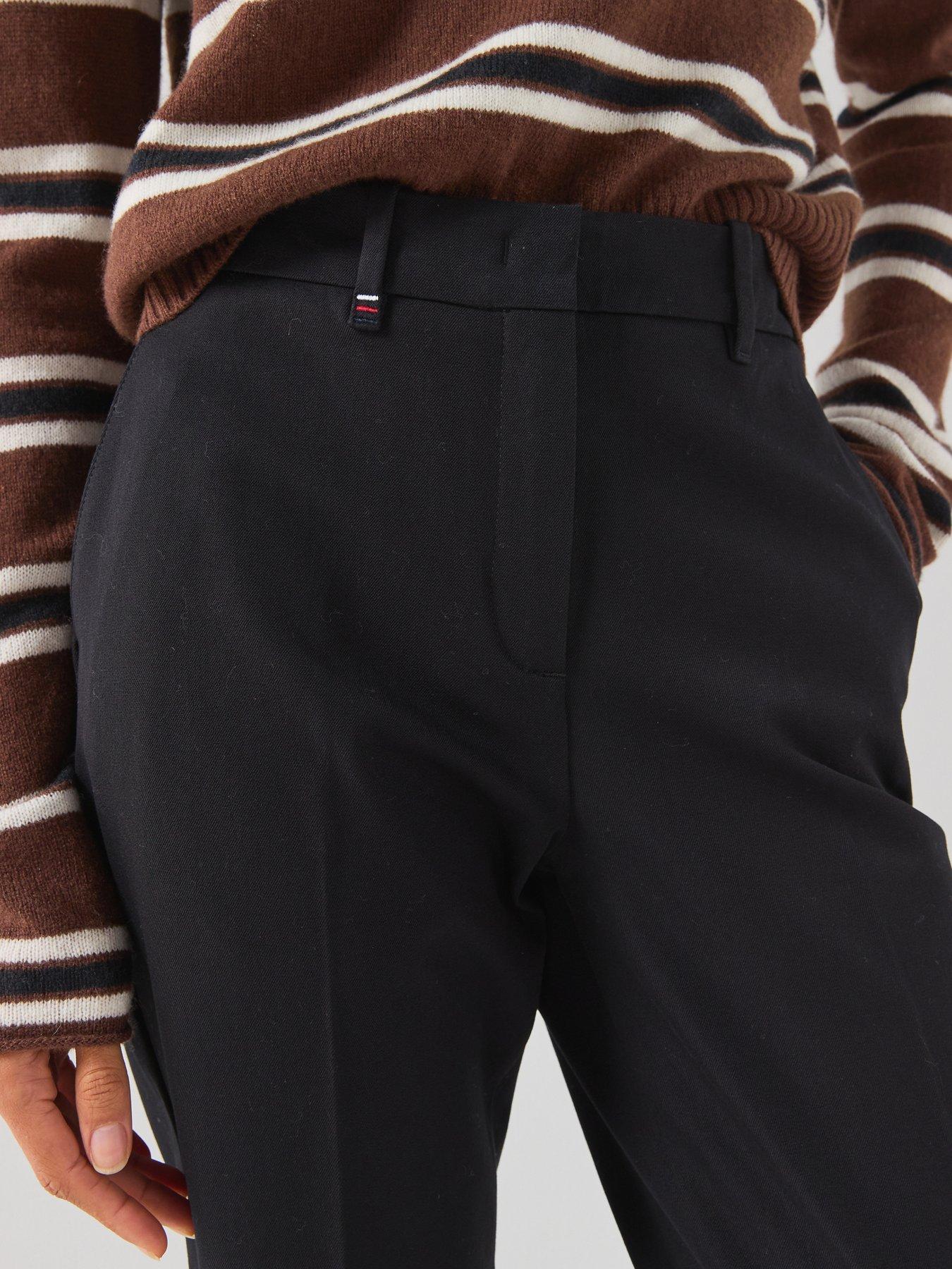Image 4 of 6 of Tommy Hilfiger Slim Straight Gabardine Trousers - Black
