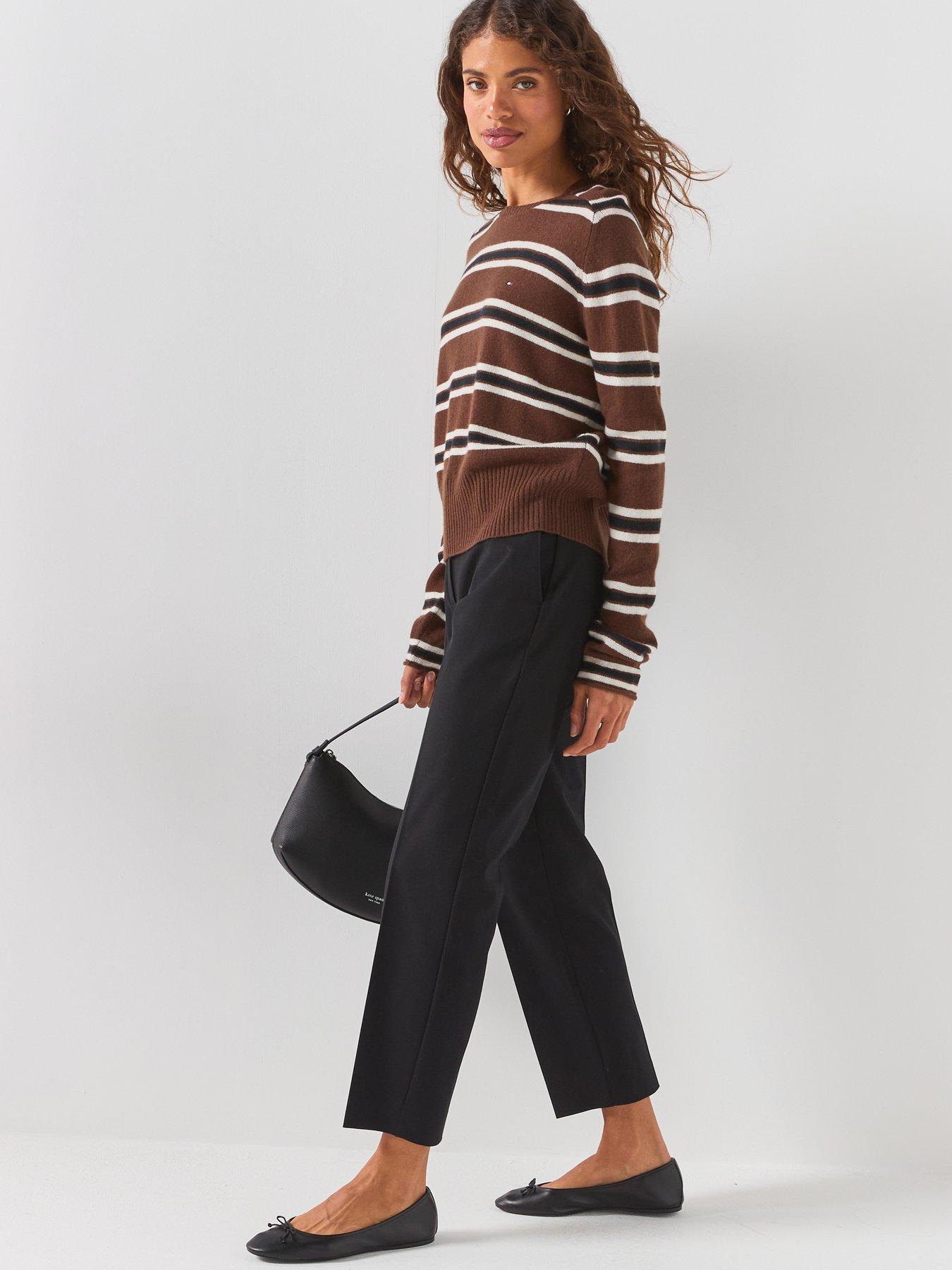 Image 6 of 6 of Tommy Hilfiger Slim Straight Gabardine Trousers - Black