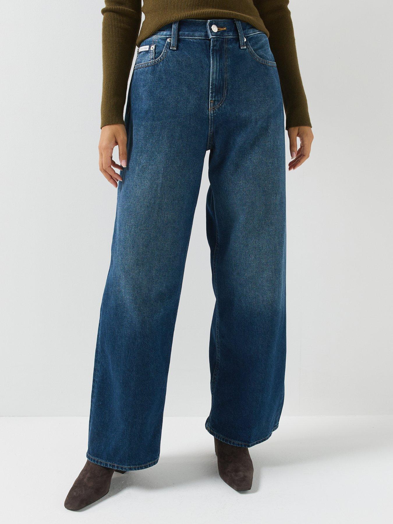 Image 3 of 4 of Calvin Klein Jeans Relaxed Baggy Fit Jeans - Indigo Rush