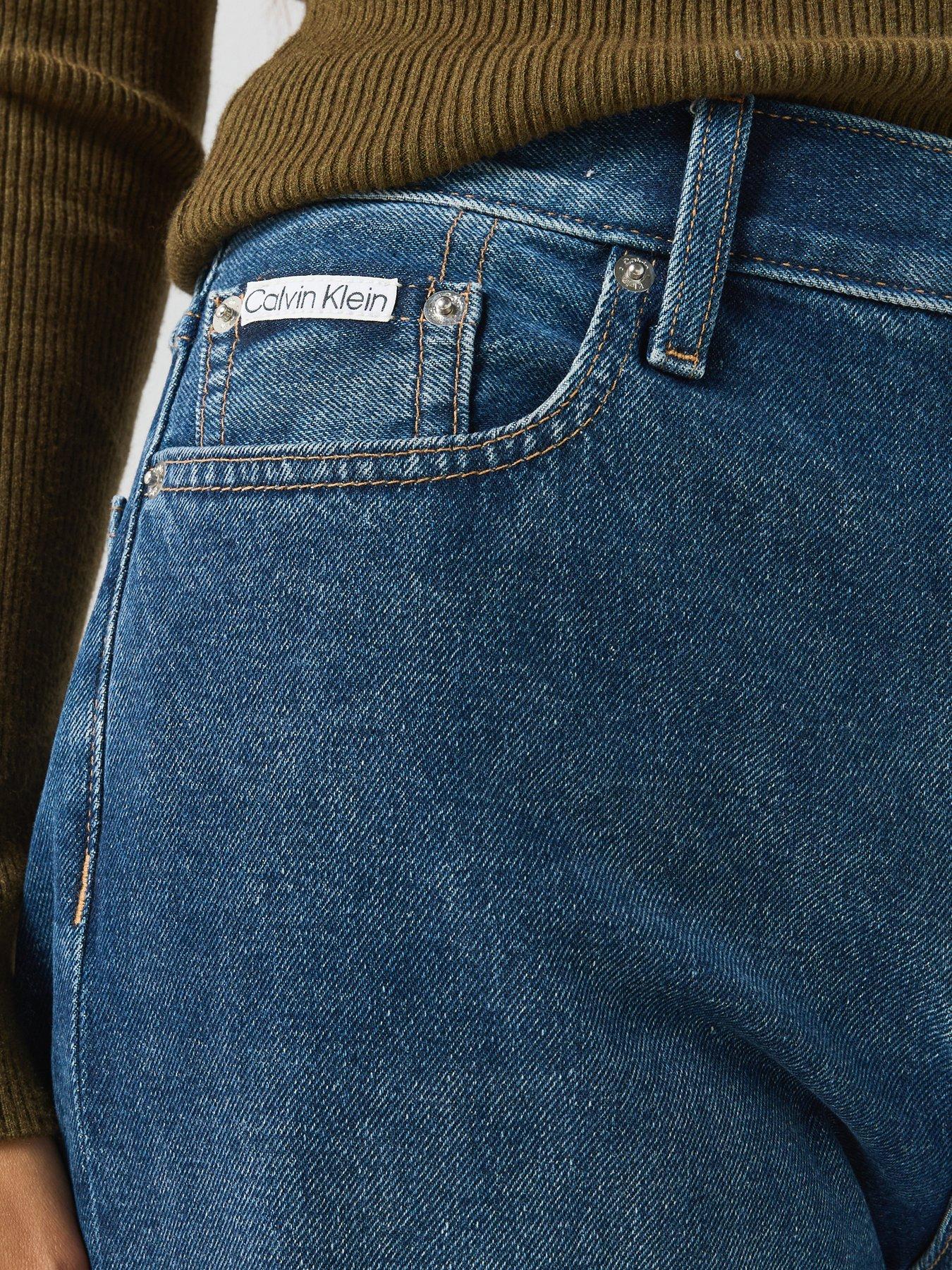 Image 4 of 4 of Calvin Klein Jeans Relaxed Baggy Fit Jeans - Indigo Rush