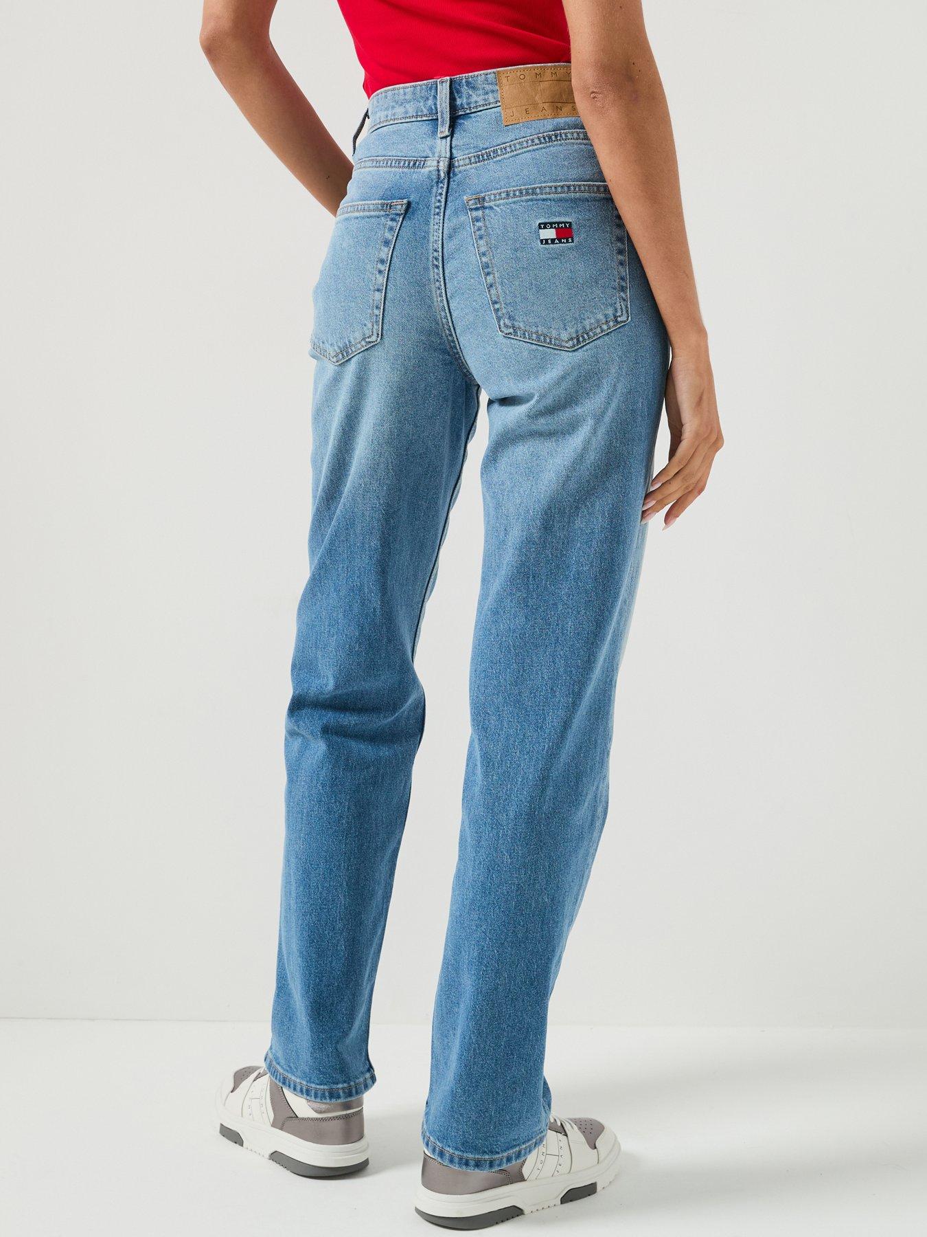 Image 2 of 6 of Tommy Jeans Layla High Rise Straight Jeans - Denim Medium