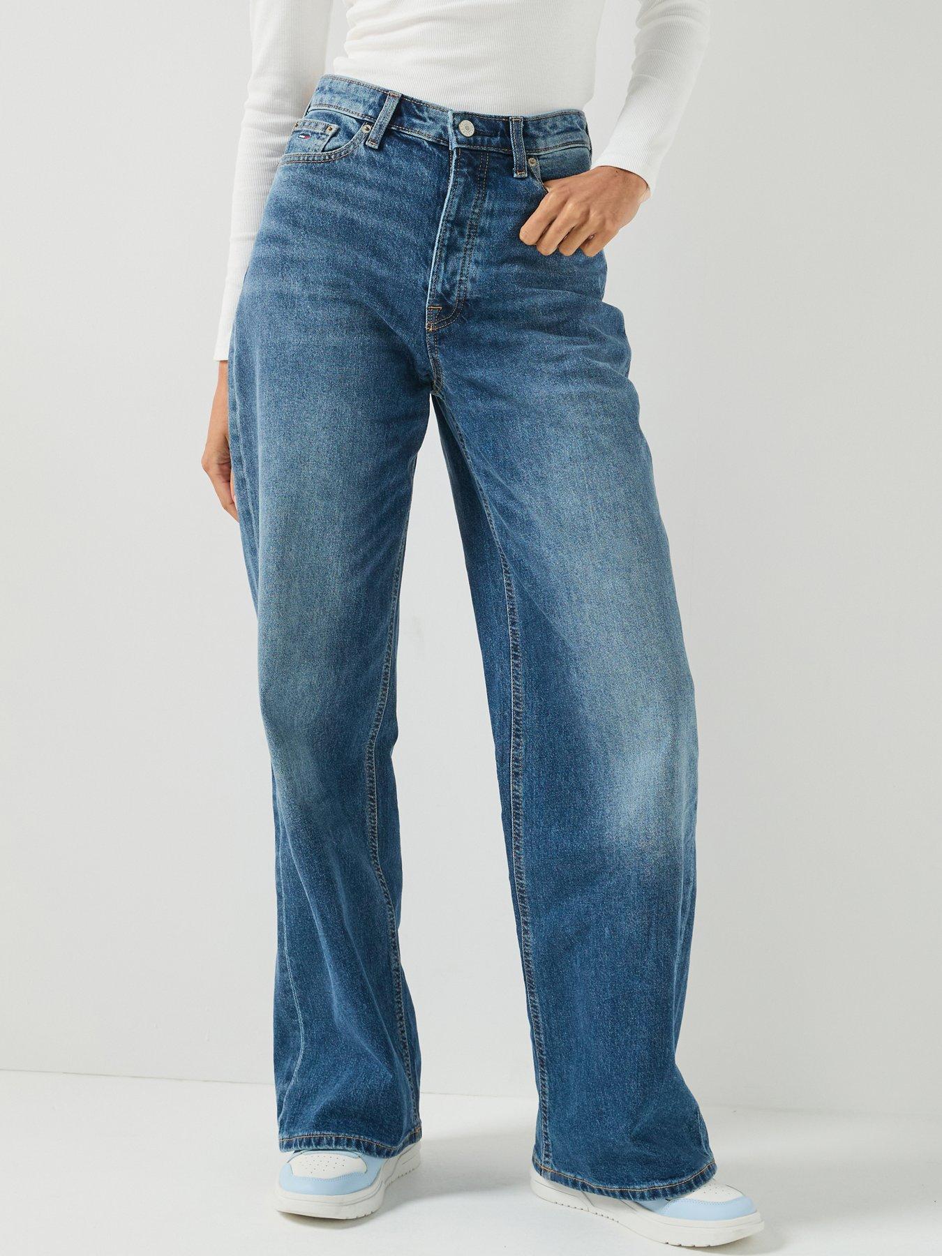 Image 1 of 6 of Tommy Jeans Women's Claire High Rise Wide Leg Jeans - Blue