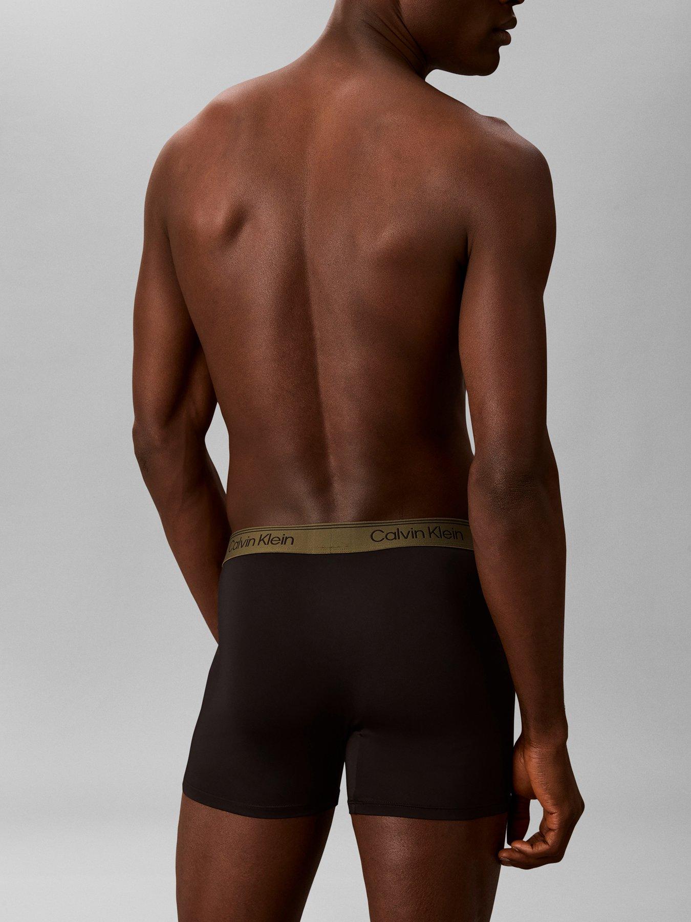 Image 3 of 4 of Calvin Klein Men's 3 Pack Cotton Stretch Boxer Briefs - Black