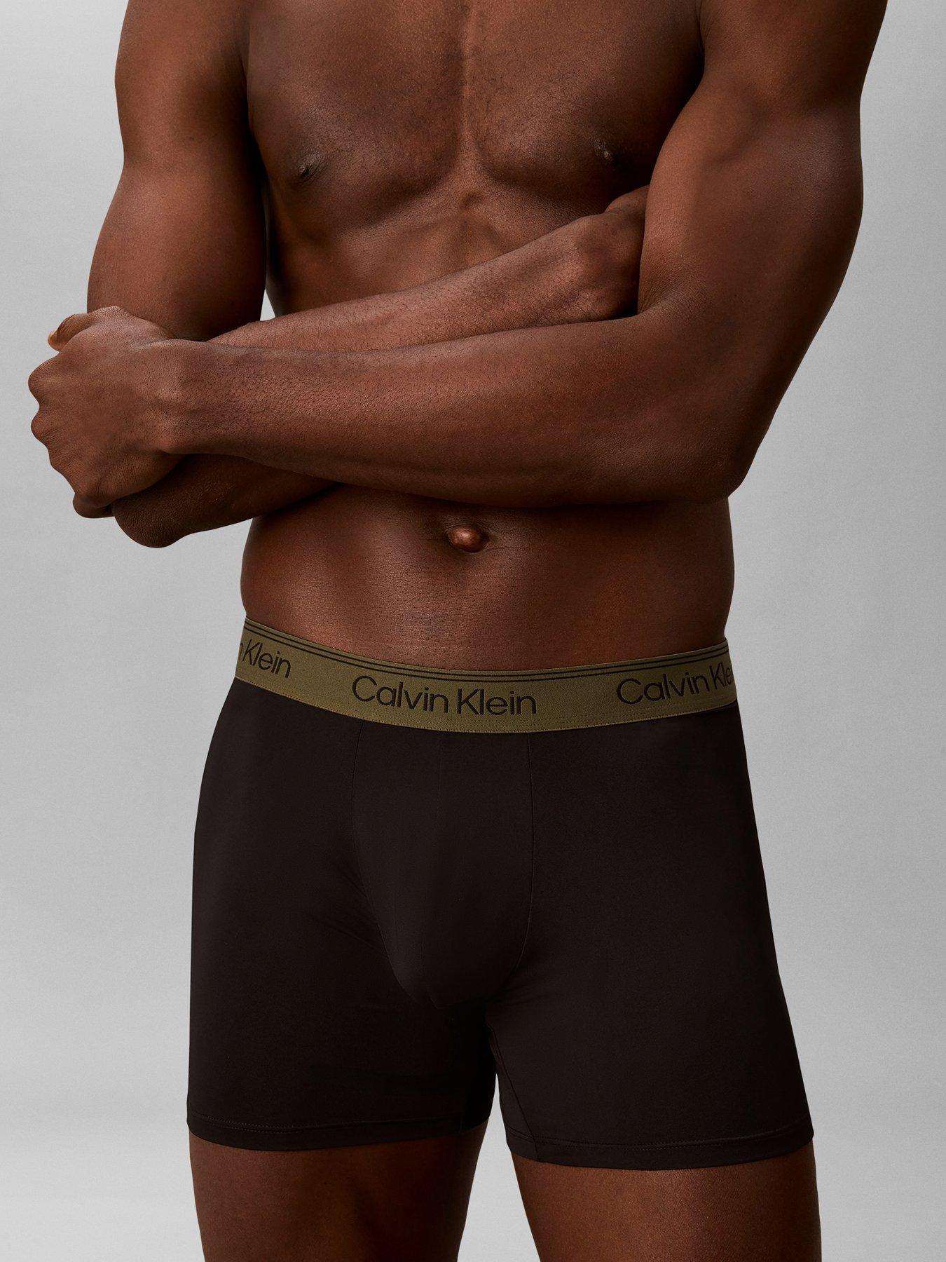 Image 4 of 4 of Calvin Klein Men's 3 Pack Cotton Stretch Boxer Briefs - Black