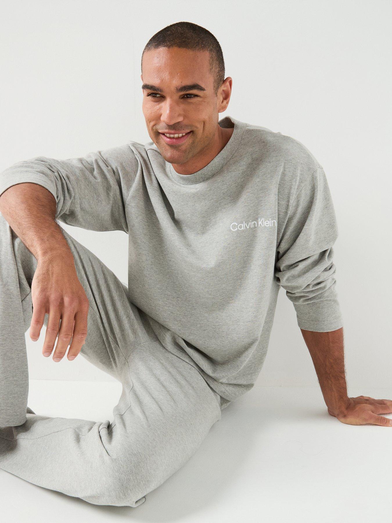 Calvin Klein Long Sleeve Crew Neck T-Shirt - Grey