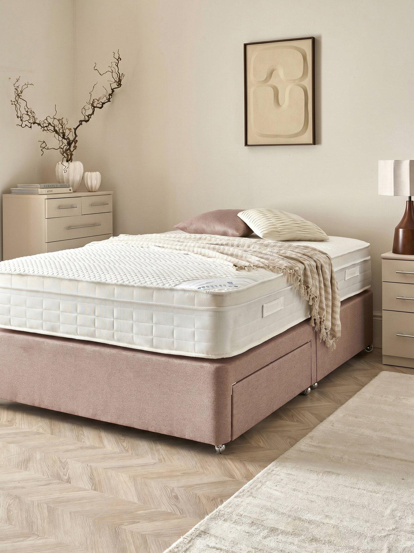 Shire Beds Chenille Upholstered Bed Base - Db Ns