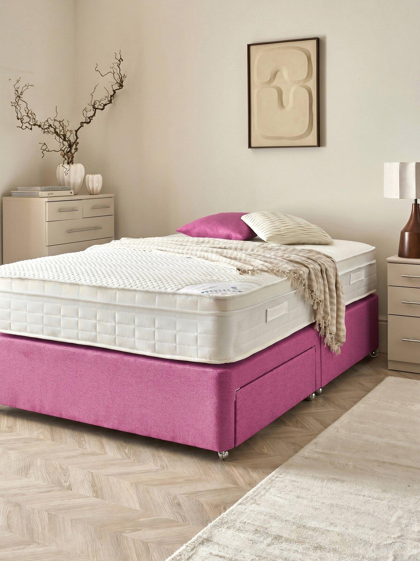 Shire Beds Chenille Upholstered Bed Base - Db Ns