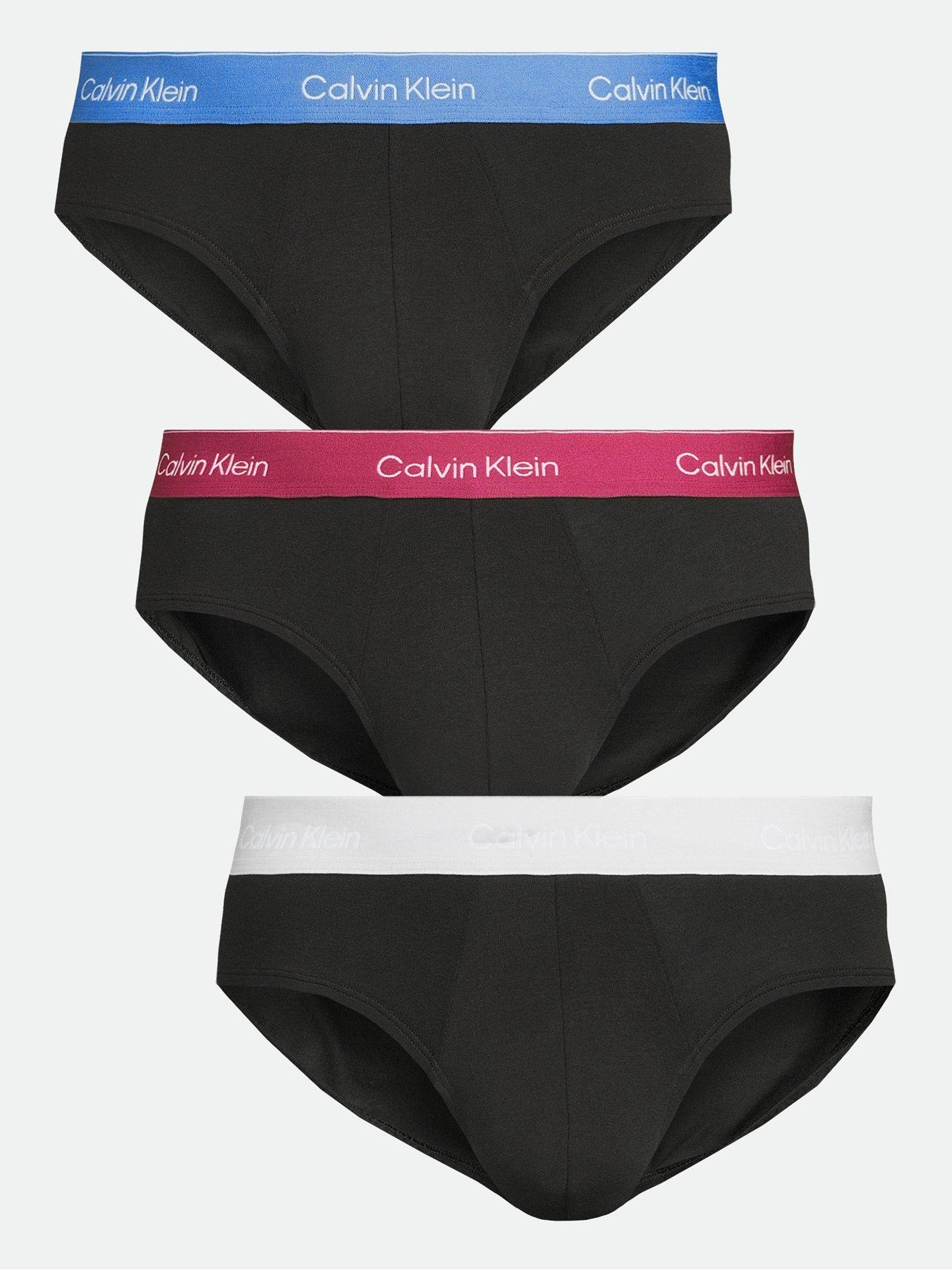 Calvin Klein 3 Pack Hip Briefs - Black
