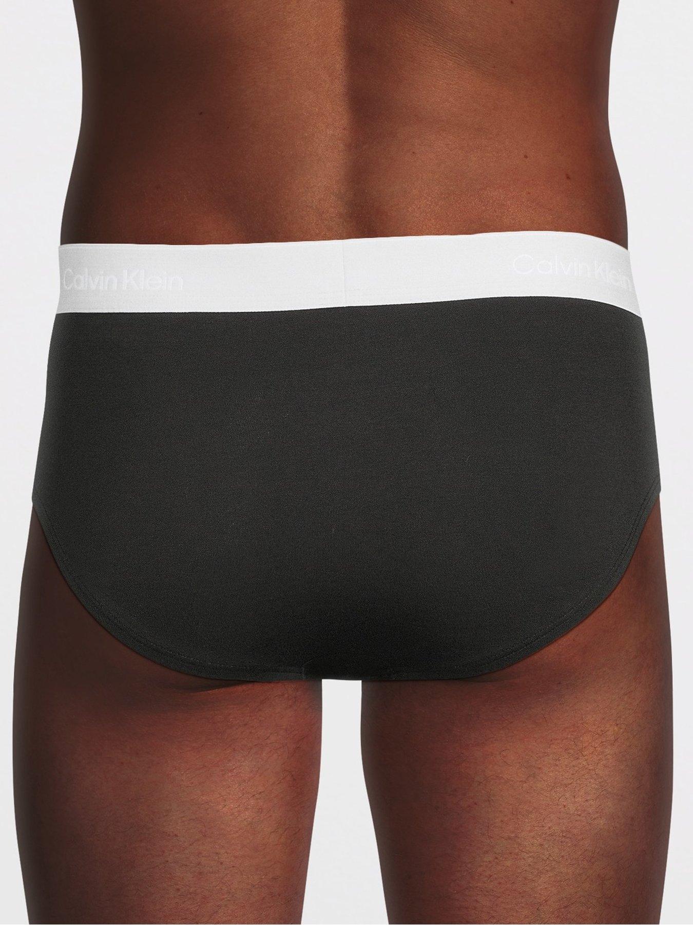 Image 3 of 4 of Calvin Klein 3 Pack Hip Briefs - Black