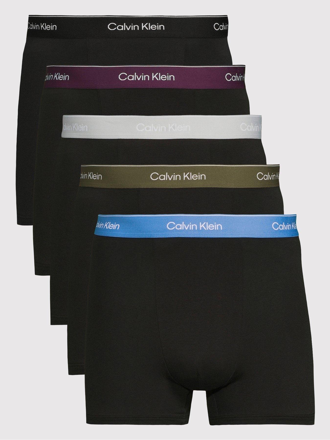 Calvin Klein 5 Pack Relaxed Fit Trunks - Black