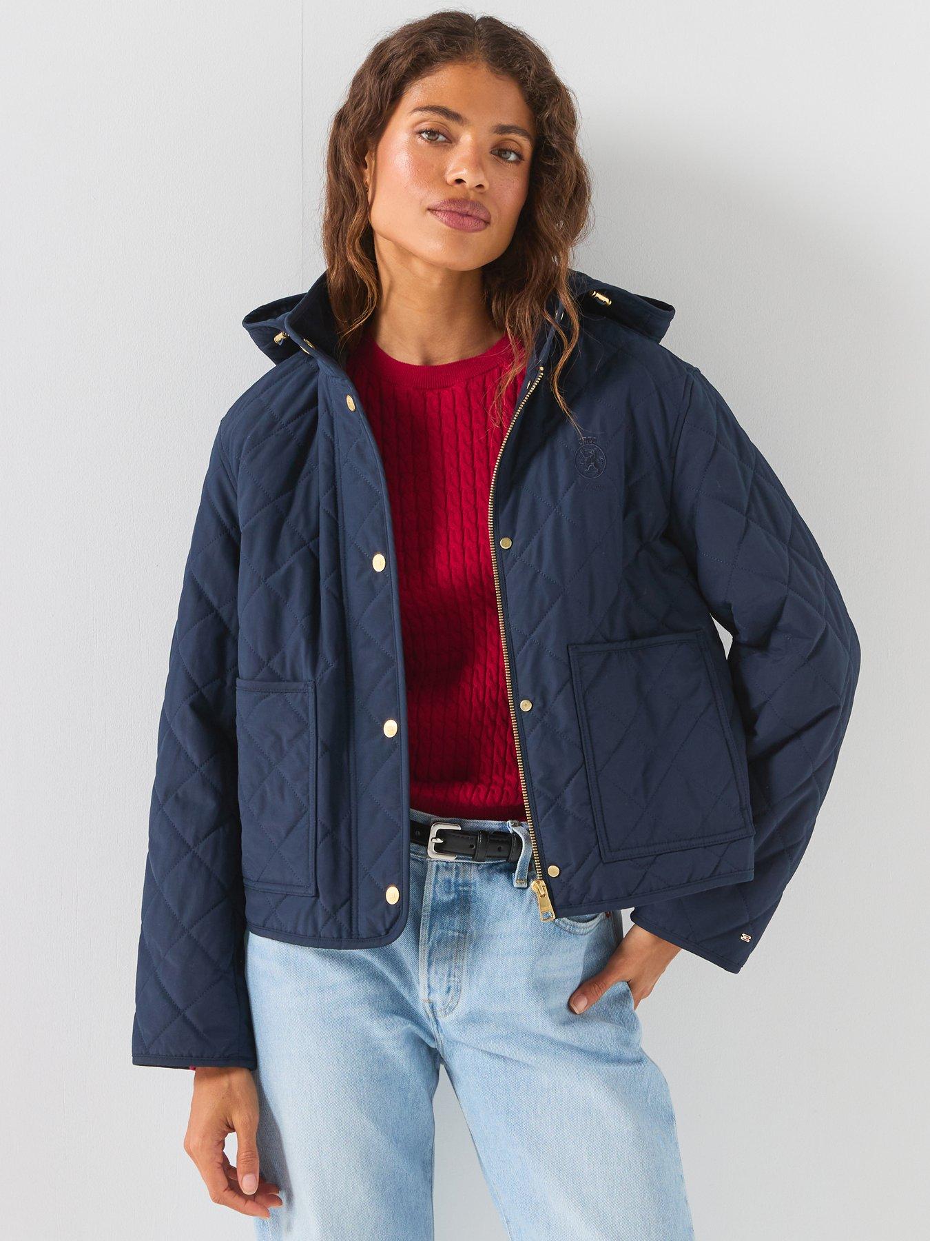 Tommy Hilfiger Quilted Hood Jacket - Blue