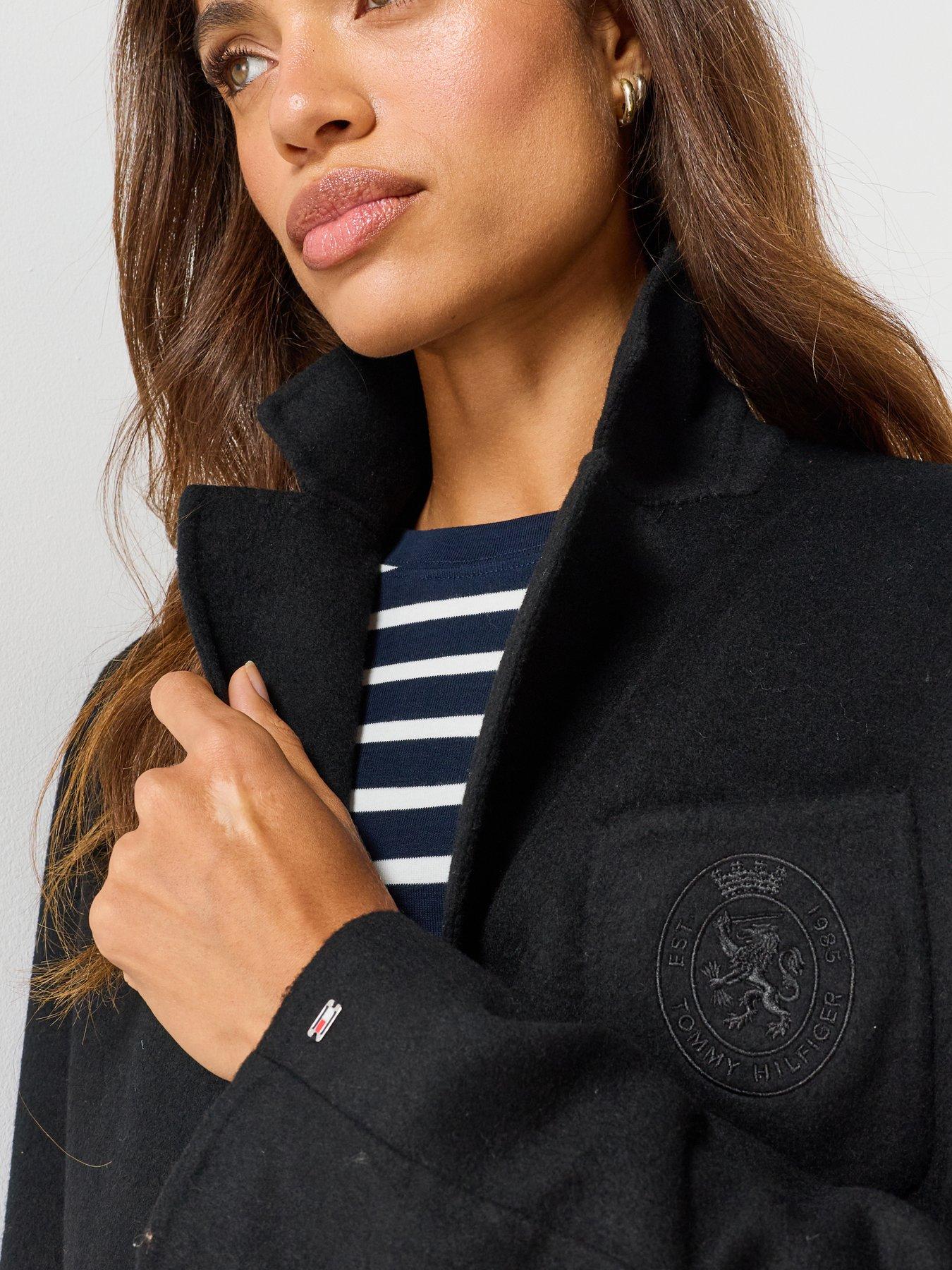 Image 4 of 6 of Tommy Hilfiger Wool Blend Slim Single Breasted Jacket - Black