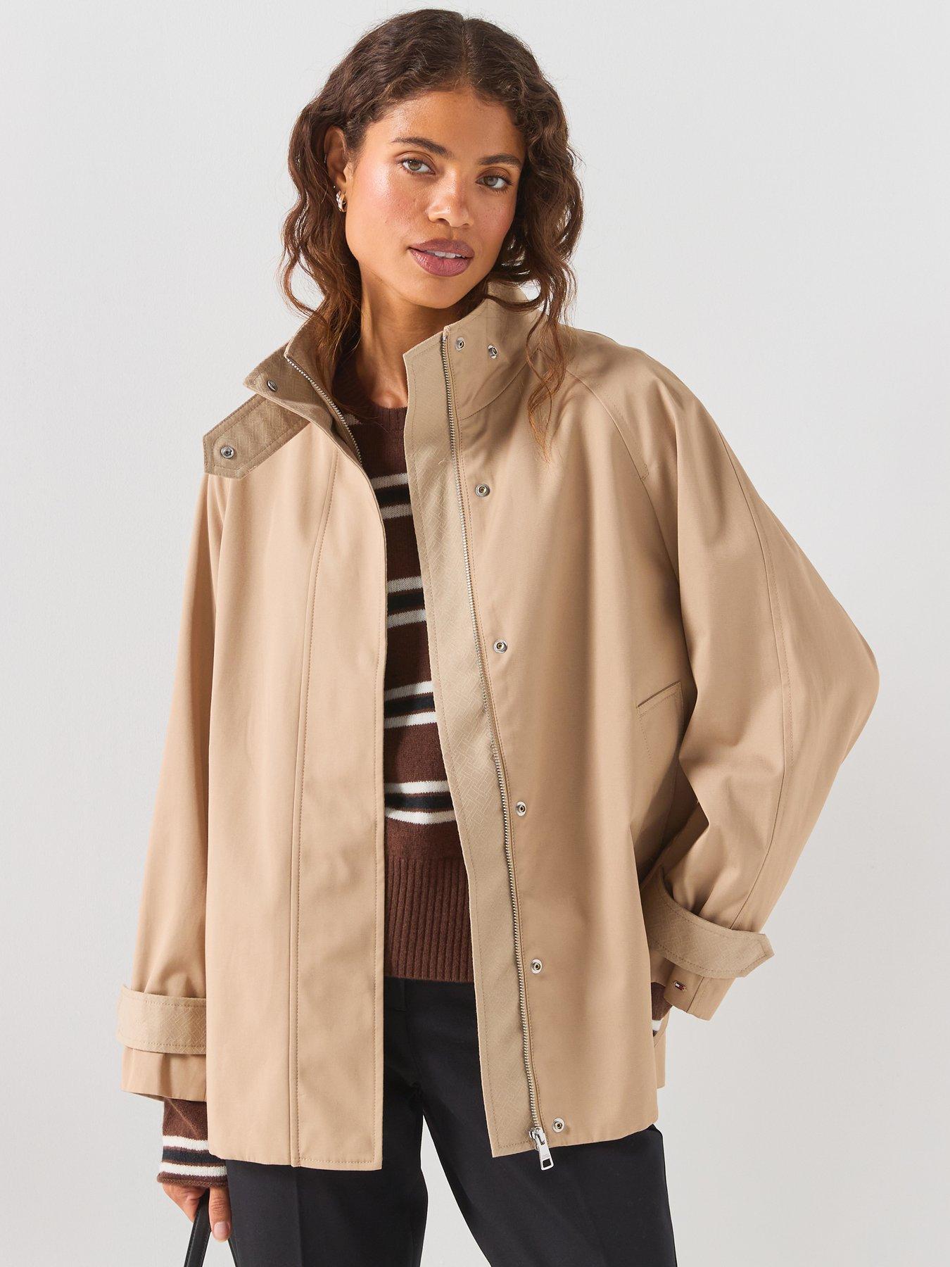 Tommy Hilfiger Cotton Cape Coat - Beige