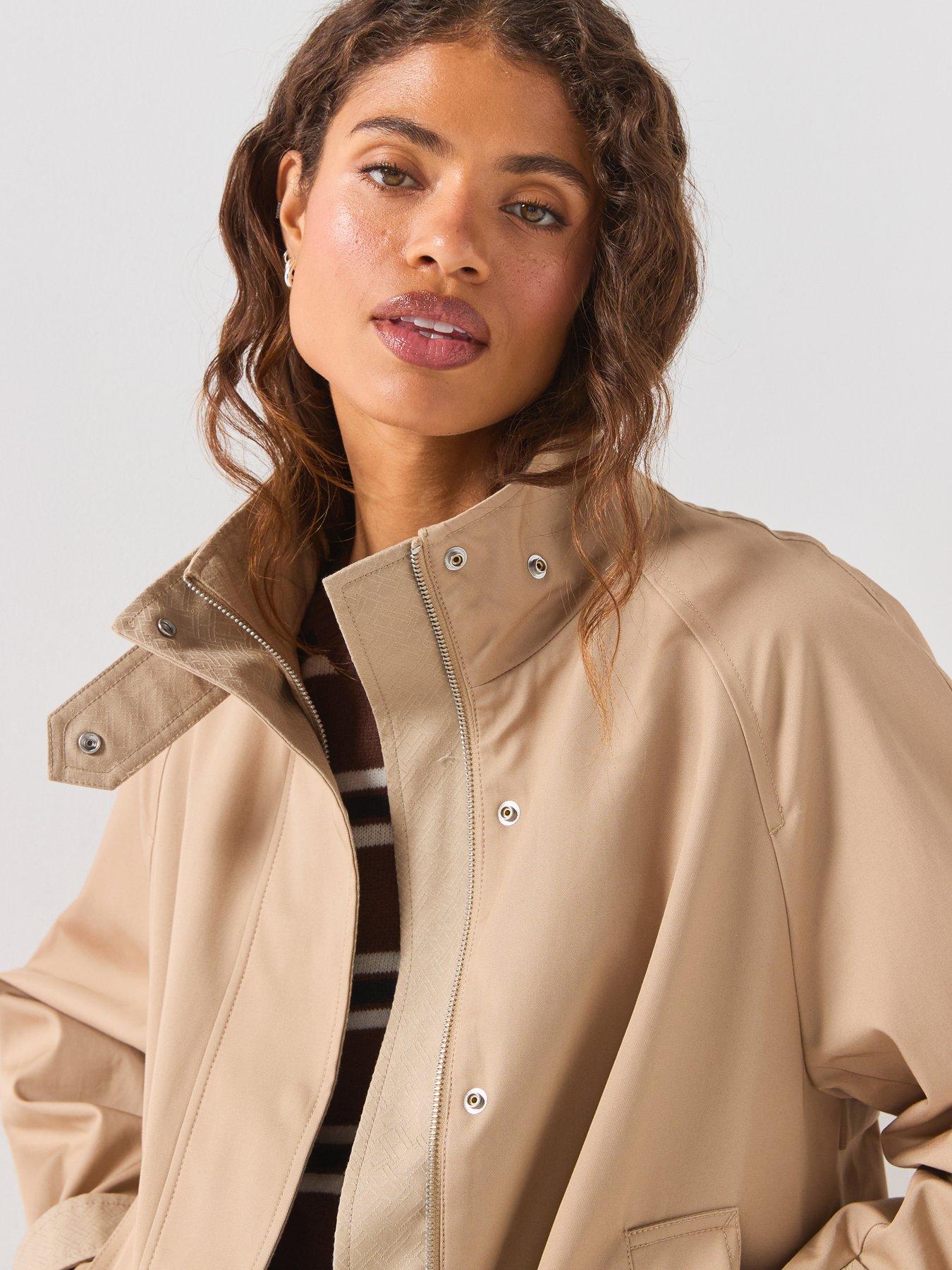 Image 5 of 6 of Tommy Hilfiger Cotton Cape Coat - Beige