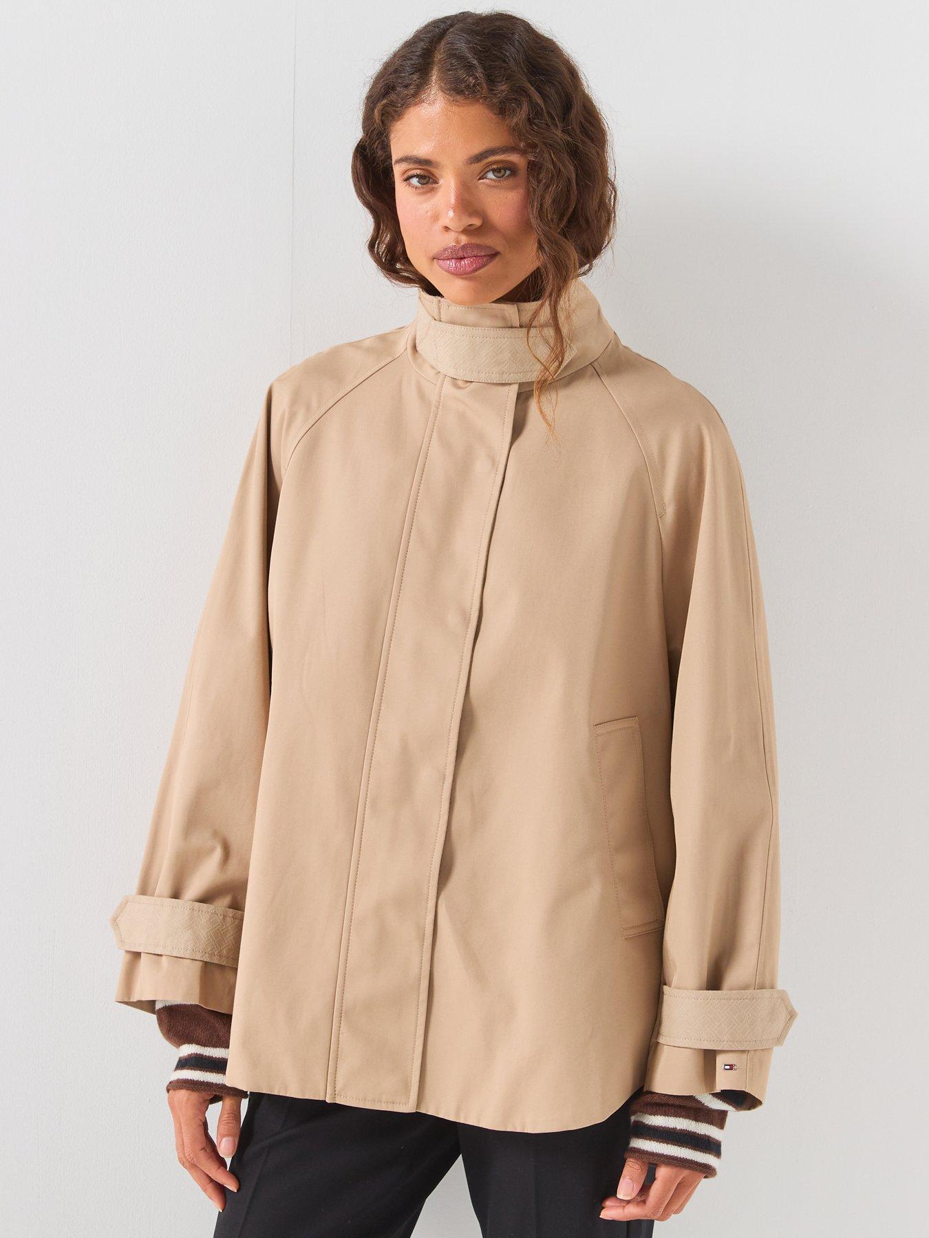 Image 6 of 6 of Tommy Hilfiger Cotton Cape Coat - Beige
