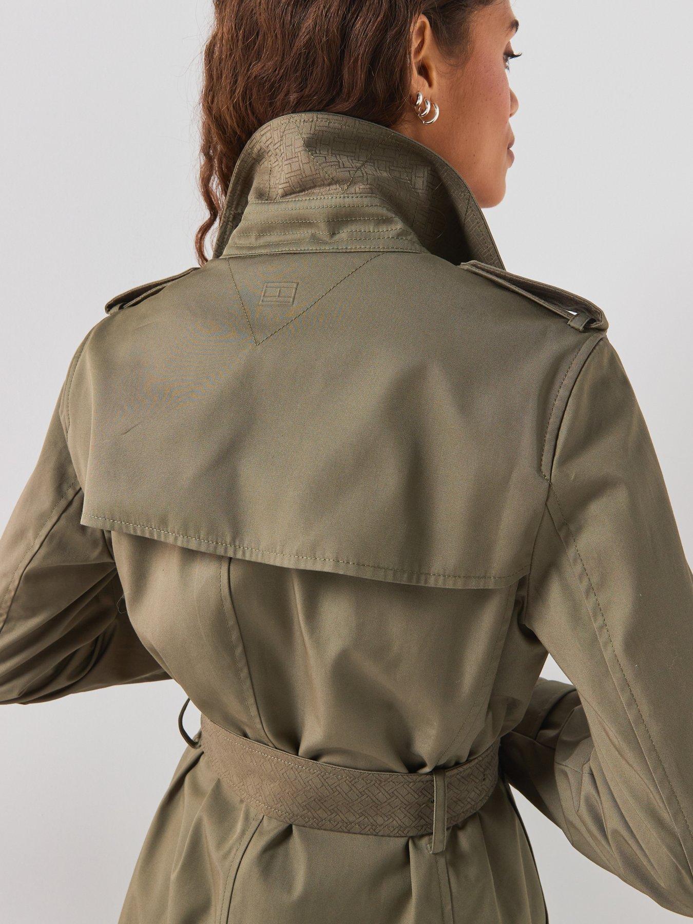 Image 6 of 6 of Tommy Hilfiger Cotton Monogram Trench