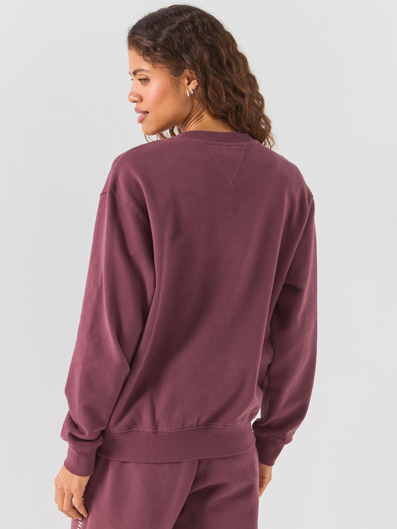 Image 2 of 6 of Tommy Hilfiger Essential Terry Relaxed Lounge Sweatshirt - Brown