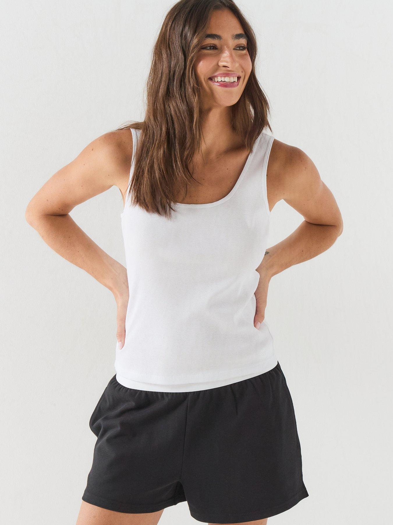 Image 5 of 6 of Calvin Klein 3 Pack Cotton Stretch Tank Tops - Black/white/grey