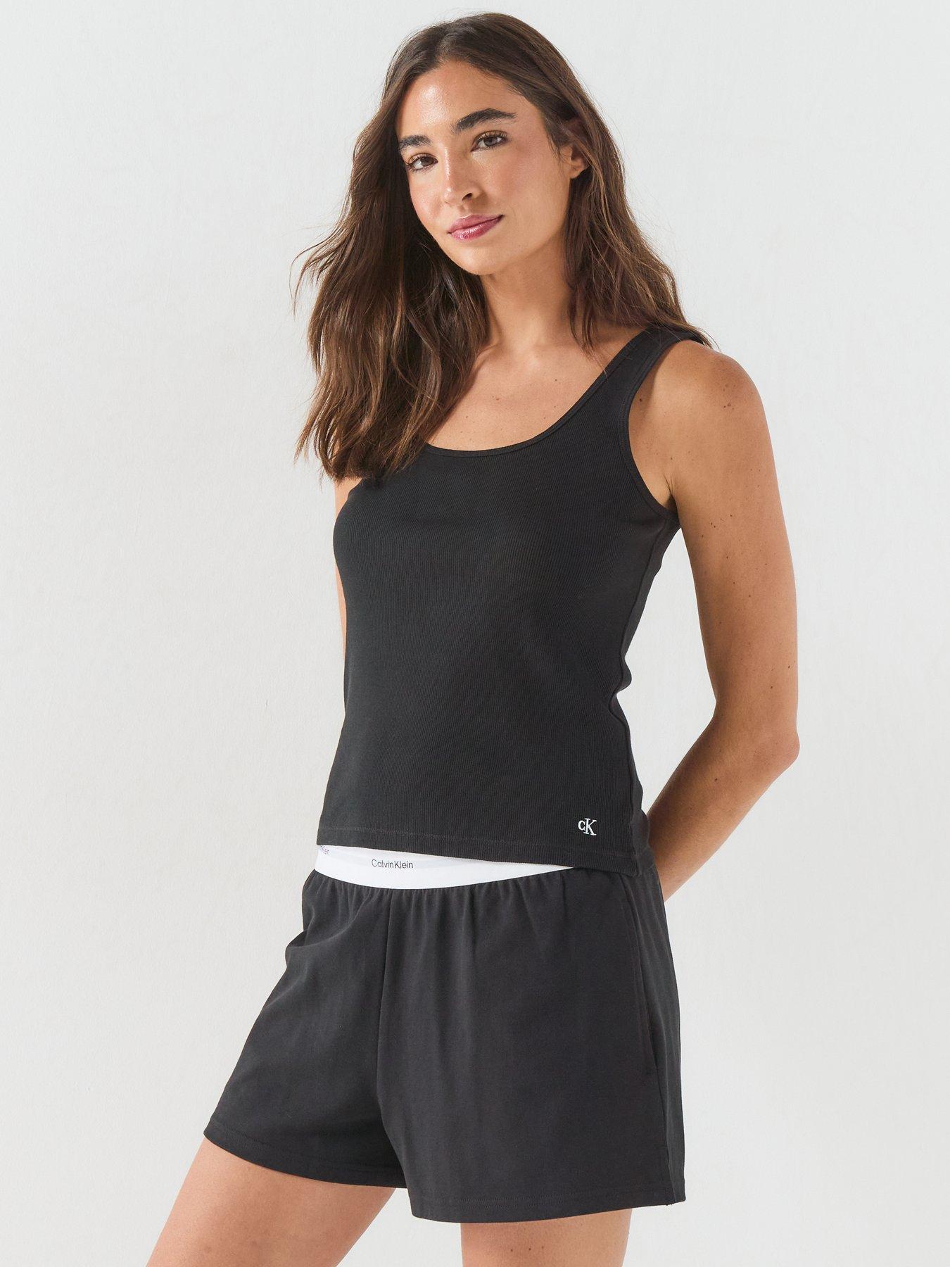 Image 5 of 6 of Calvin Klein Cotton Jersey Lounge Shorts - Black