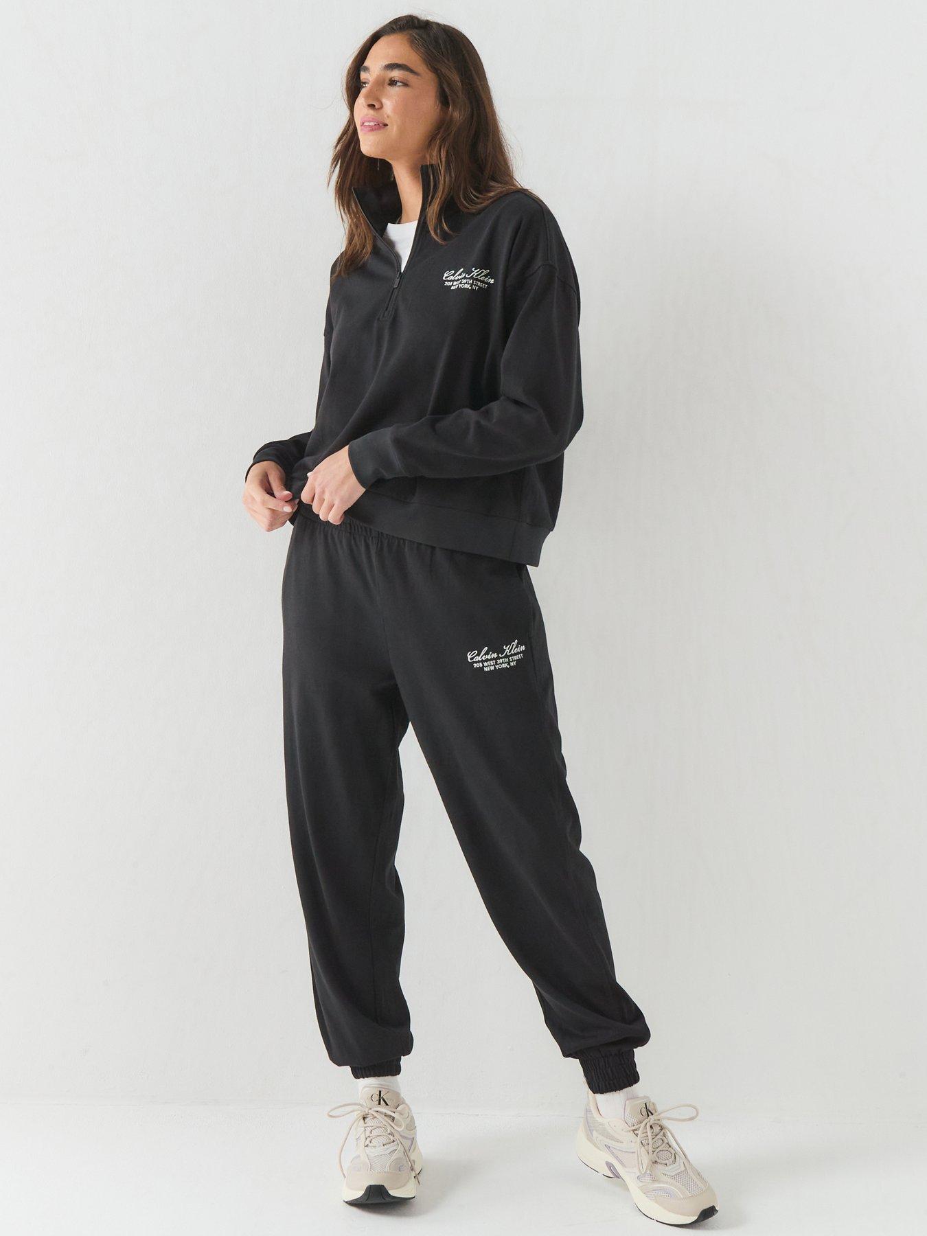 Image 3 of 6 of Calvin Klein Heavy Jersey Jogger- Graphic - Black