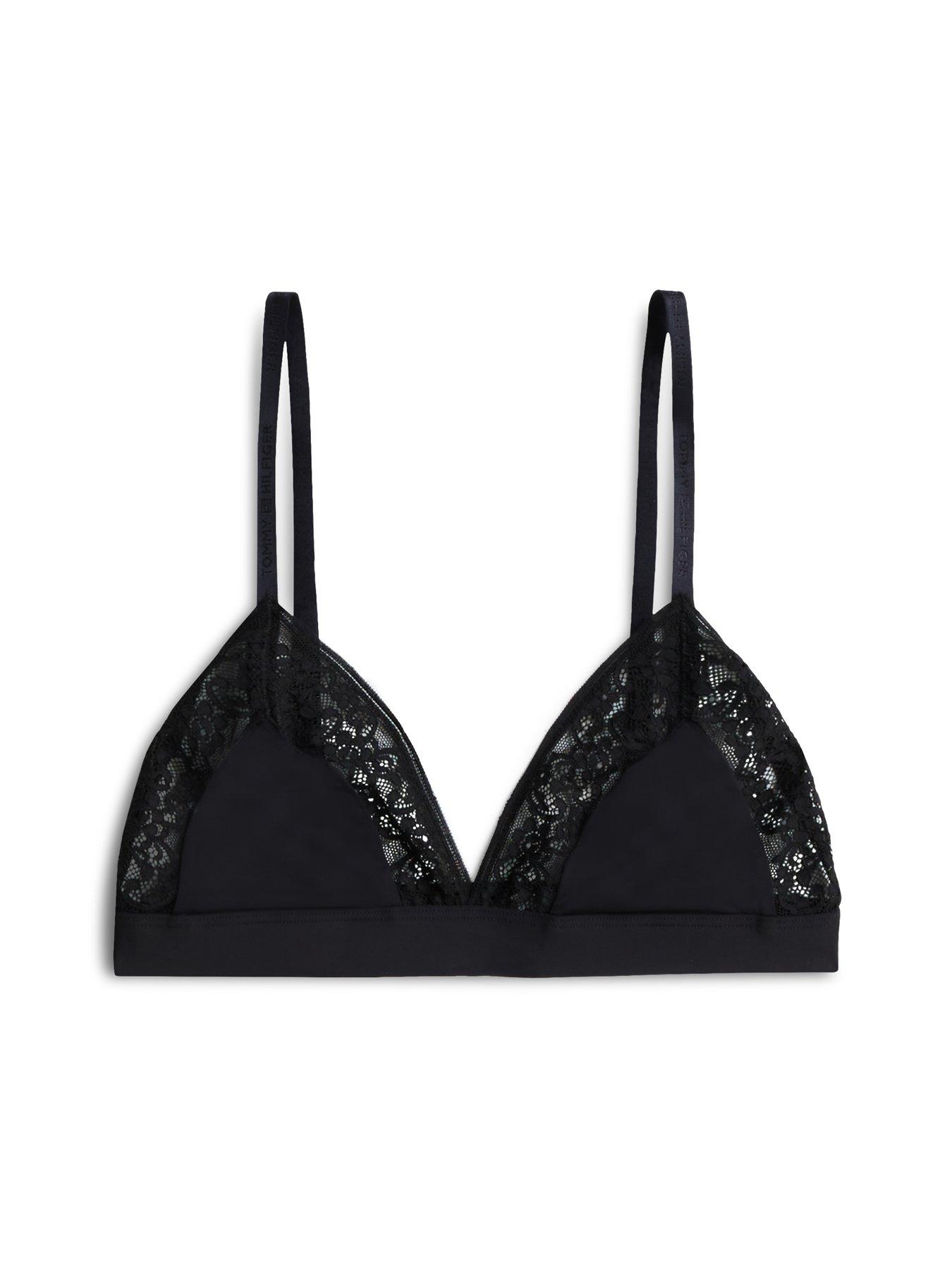 Image 5 of 6 of Tommy Hilfiger Non-wired Embossed Triangle Bra - Black