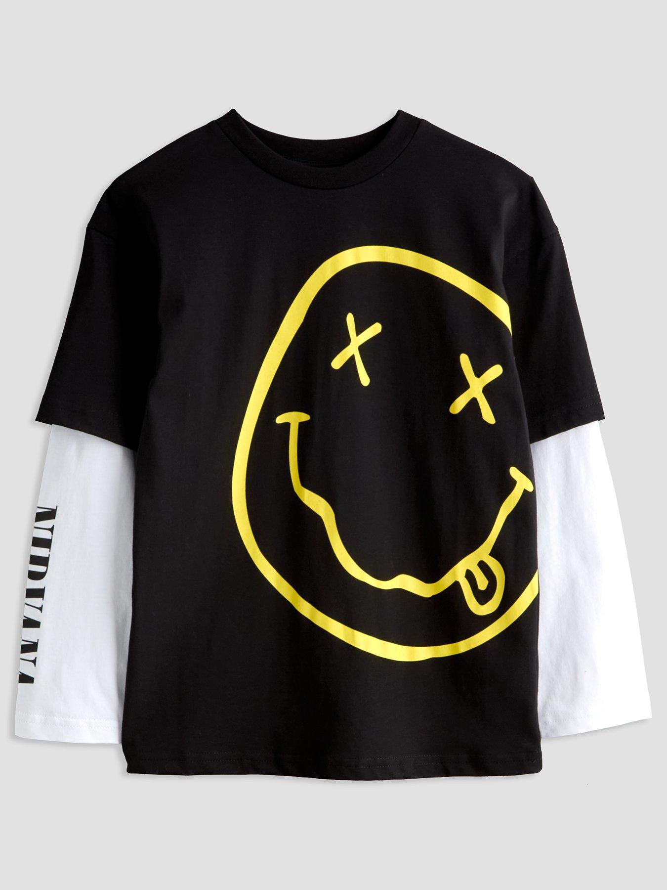 Image 1 of 5 of The Very Collection Nirvana Double Layer Long Sleeve T-Shirt - Black