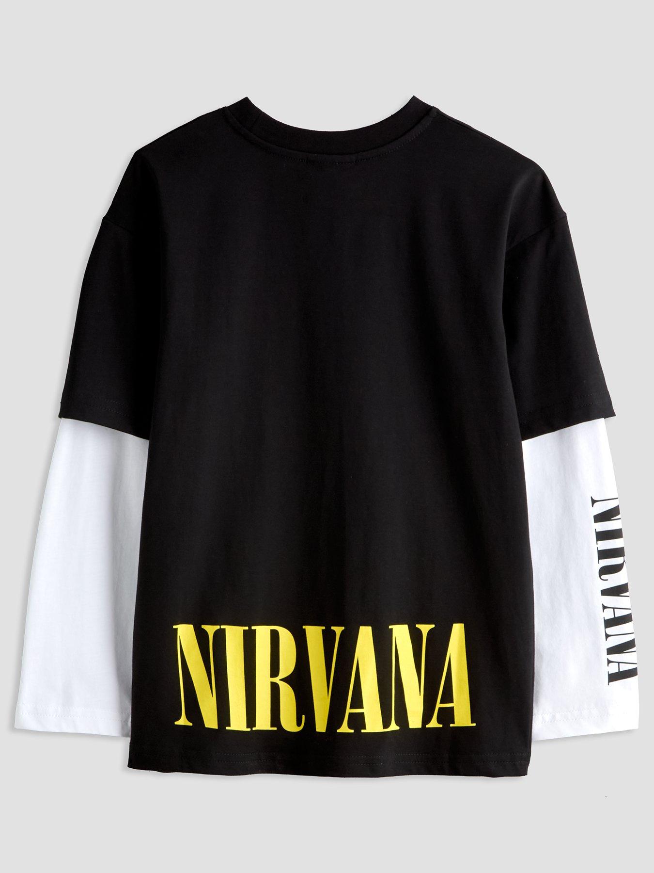 Image 2 of 5 of The Very Collection Nirvana Double Layer Long Sleeve T-Shirt - Black