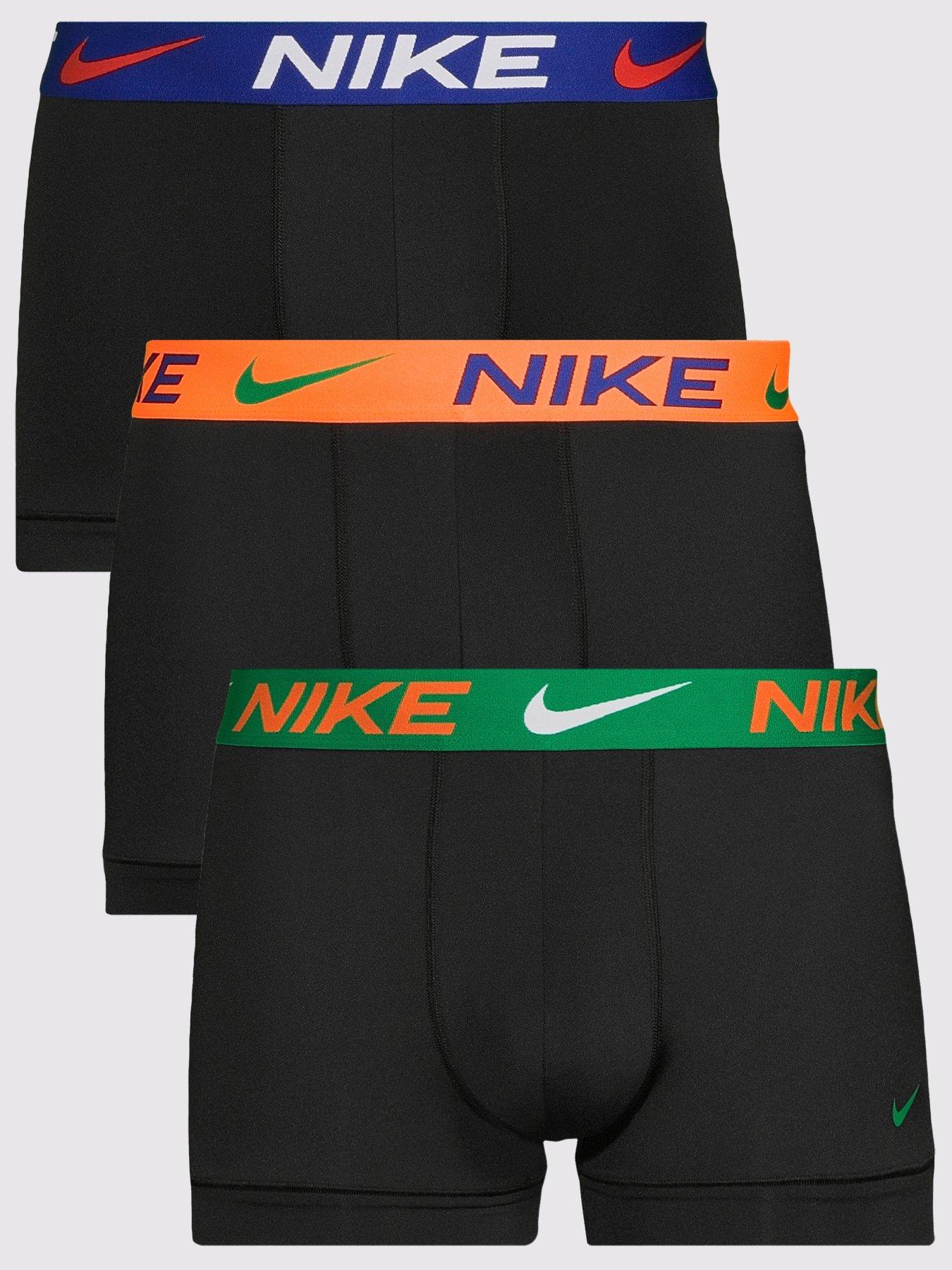 Image 1 of 3 of Nike Essential Cotton Stretch 3 Pack Trunks - Black