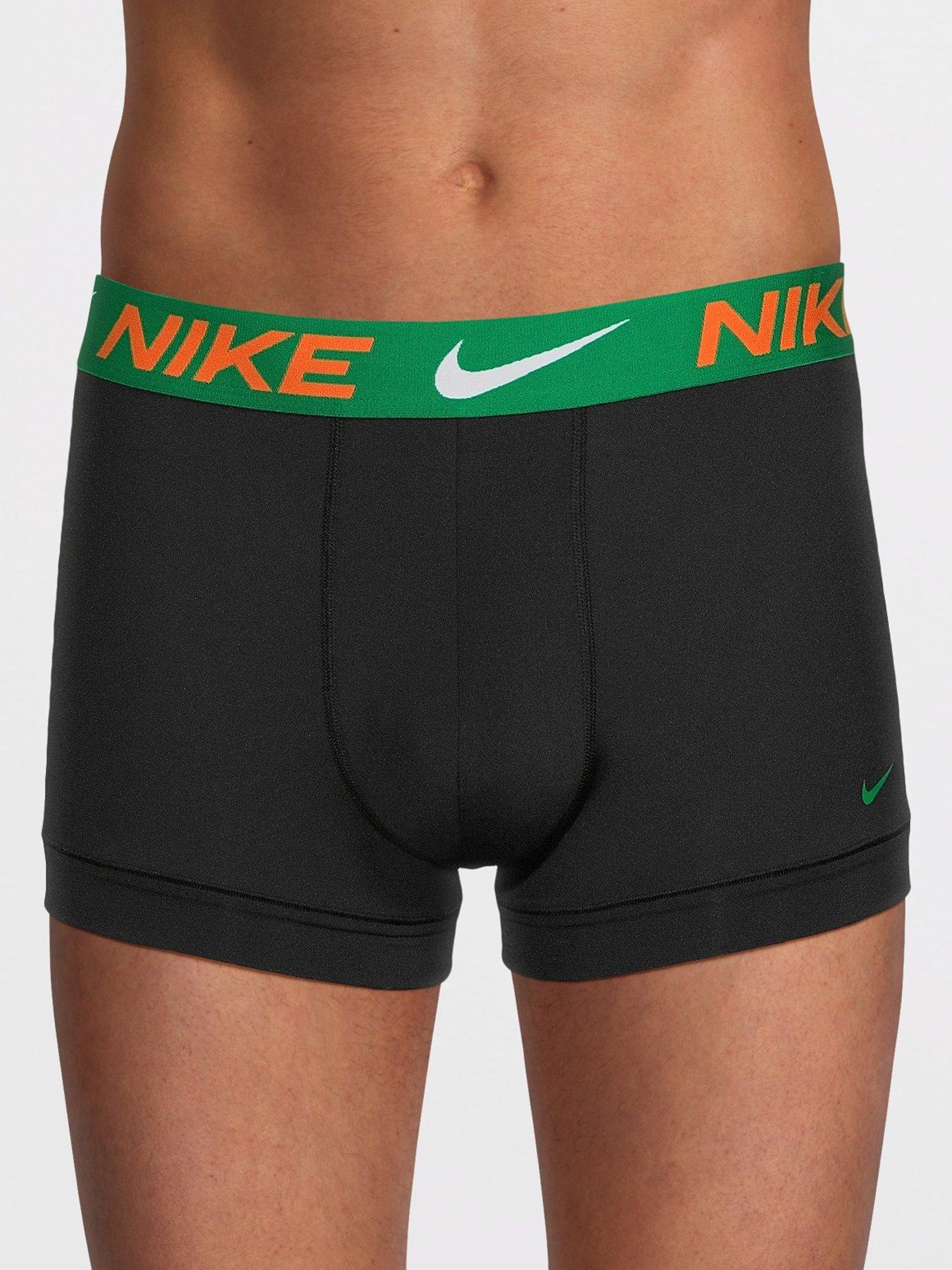 Image 2 of 3 of Nike Essential Cotton Stretch 3 Pack Trunks - Black