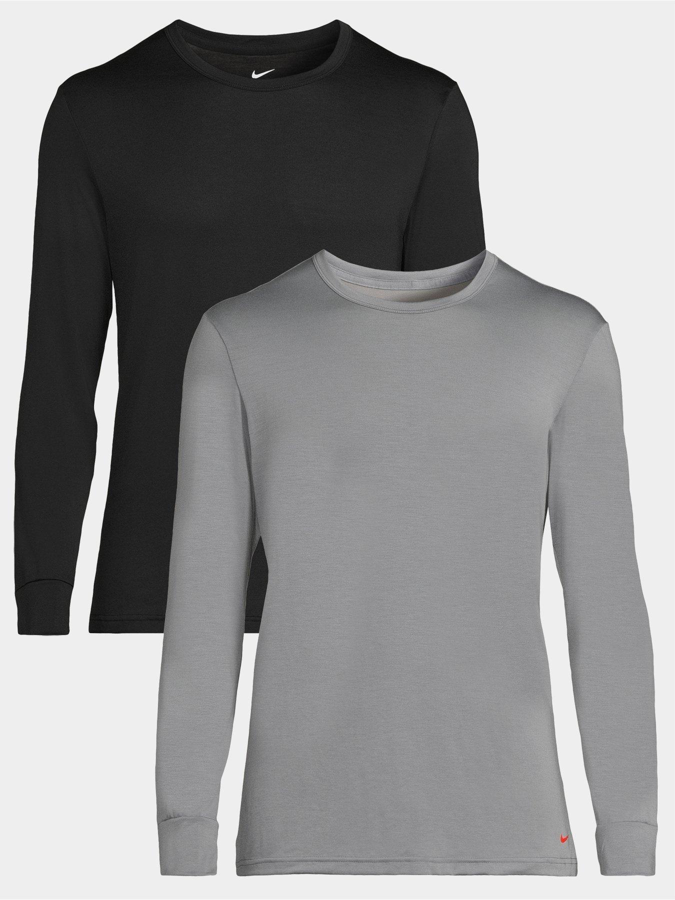 Image 1 of 5 of Nike Mens Ultra Comfort 2 Pack Stretch Crew Neck T-Shirts - Dark Grey