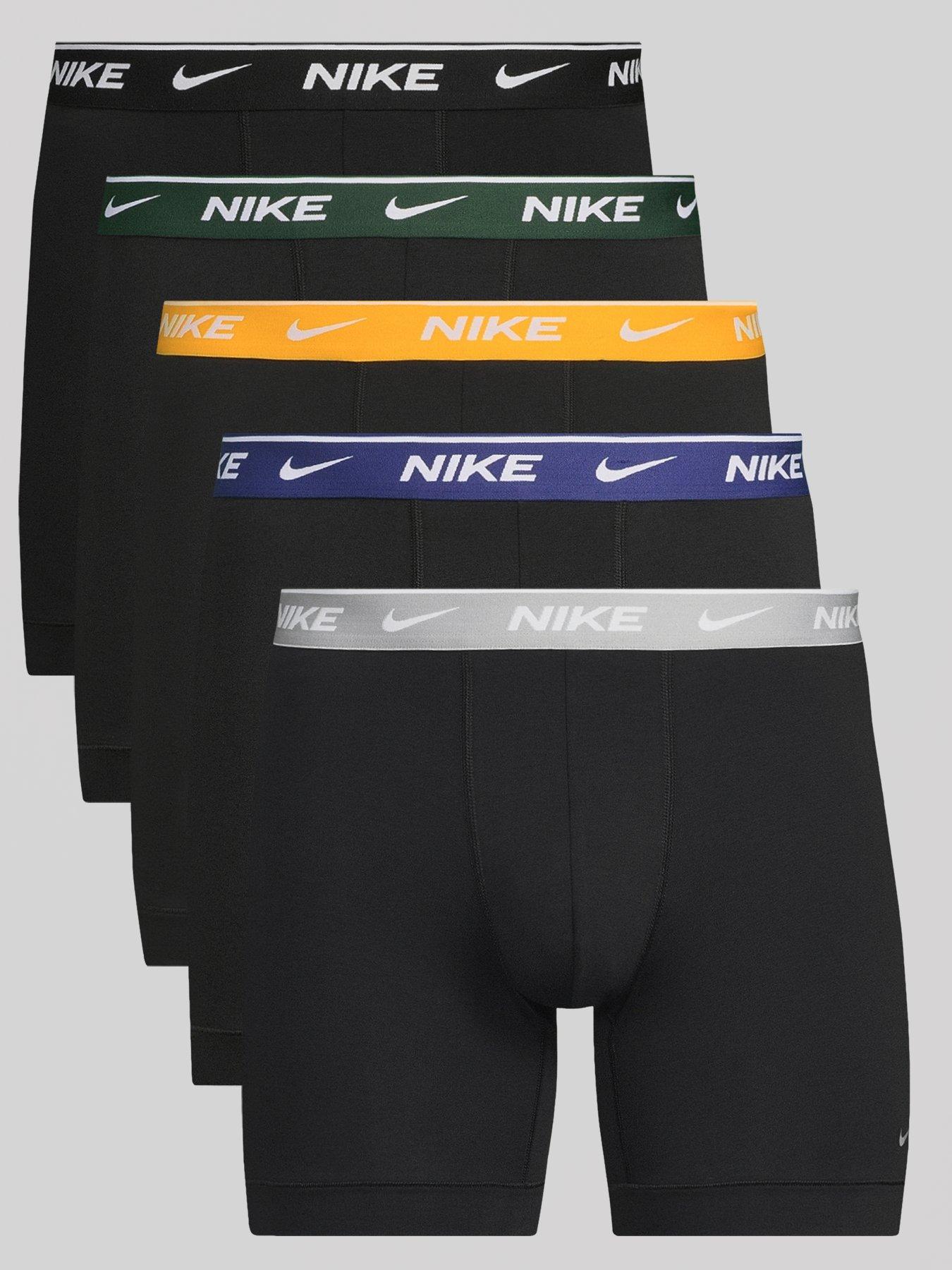 Image 1 of 4 of Nike Nike Essential Cotton Stretch 5 Pack Boxer Brief - Black