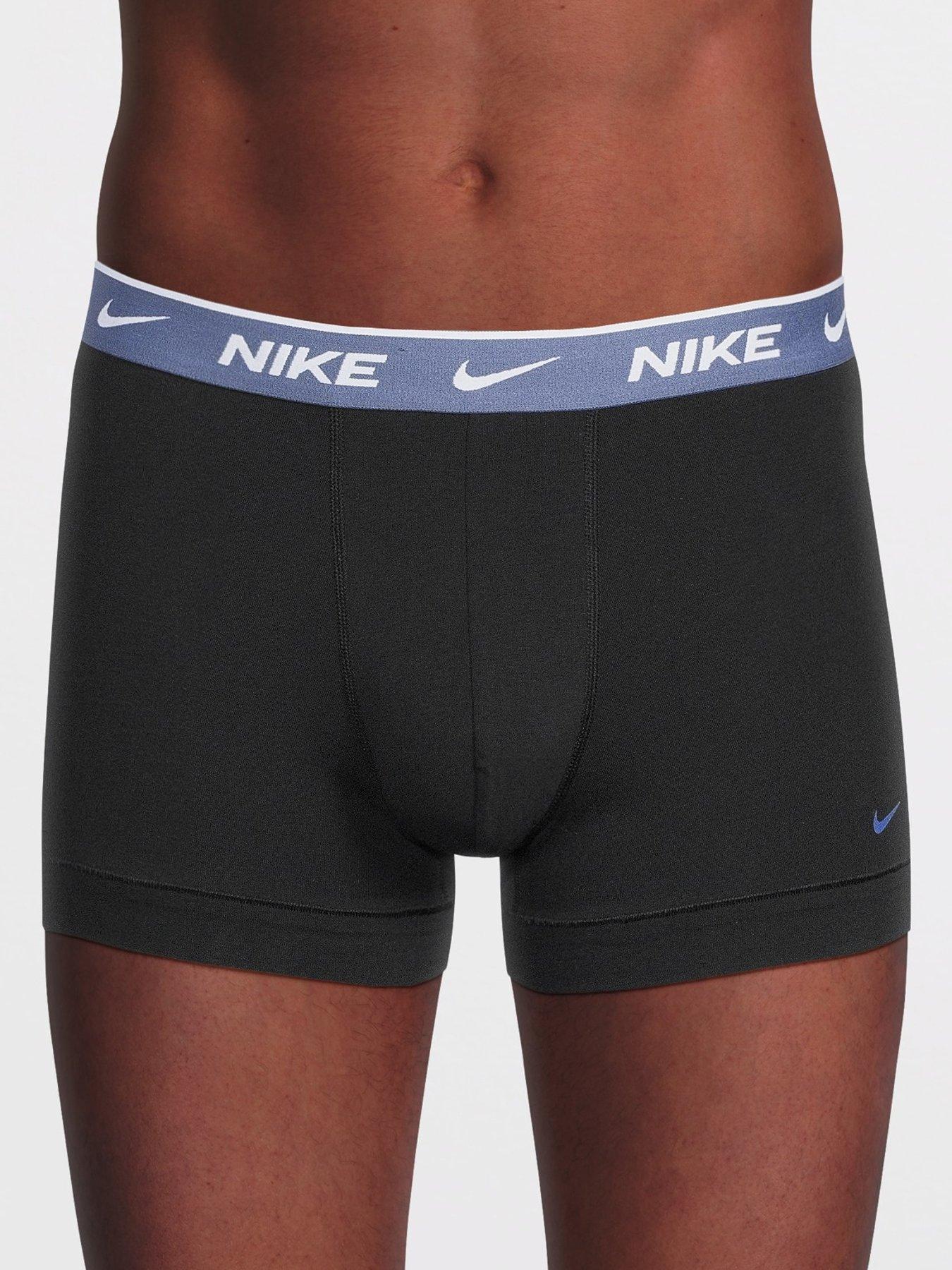 Image 2 of 4 of Nike Nike Essential Cotton Stretch 2 Pack Trunks - Black