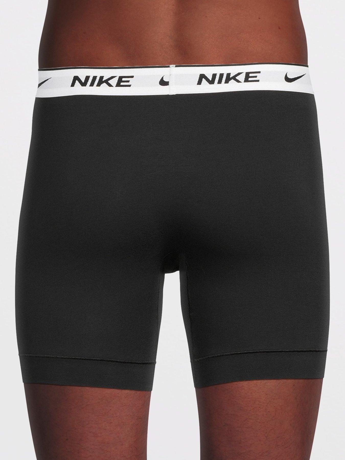Image 3 of 3 of Nike Mens Essential Cotton Stretch 3 Pack Boxer Brief - Black