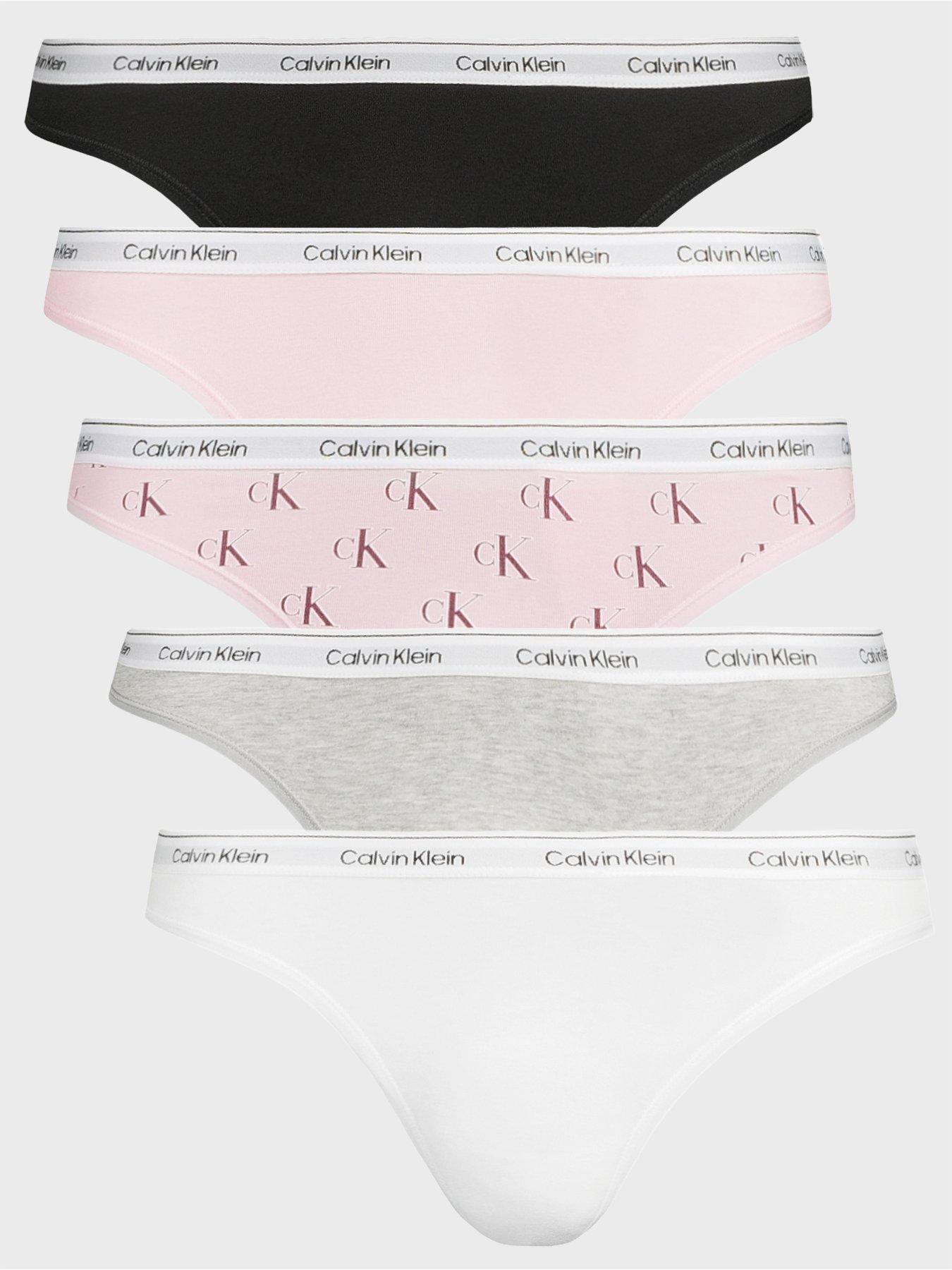 Calvin Klein 5 Pack Thongs Icon Logo - Multi