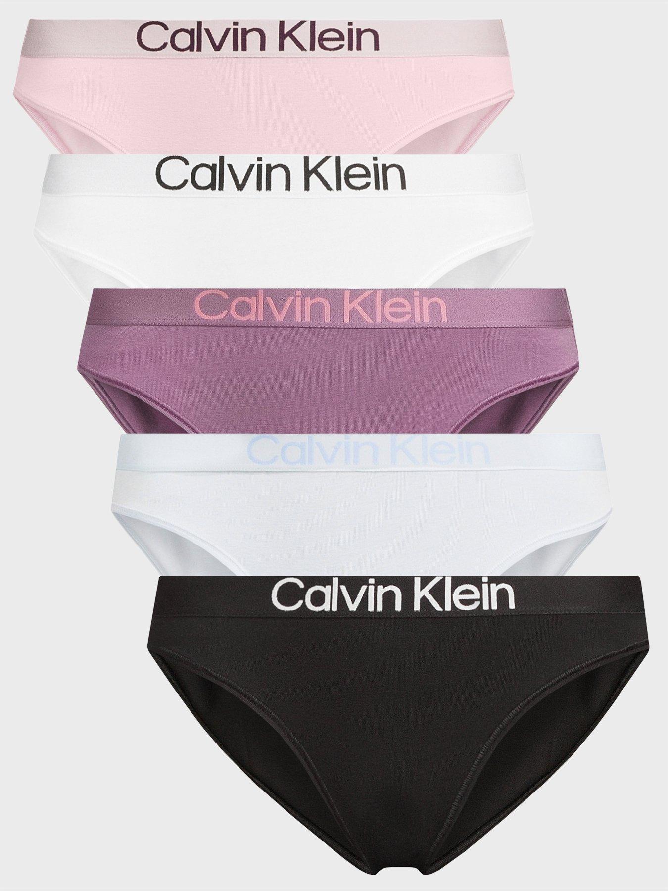 Image 1 of 6 of Calvin Klein 5 Pack Maximum Cotton Bikini Briefs - Multi