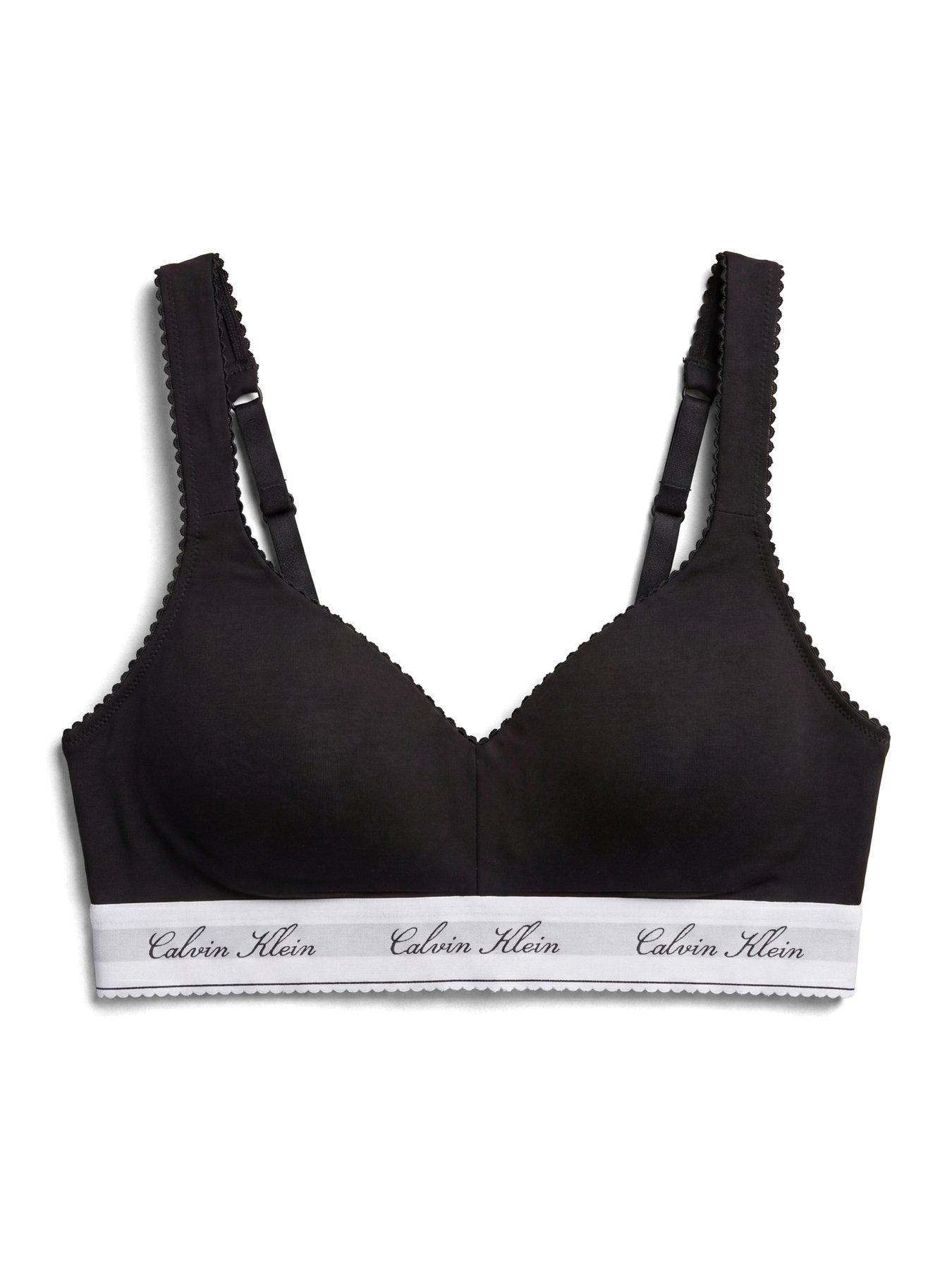 Image 6 of 6 of Calvin Klein Script Logo Lift Bralette - Black
