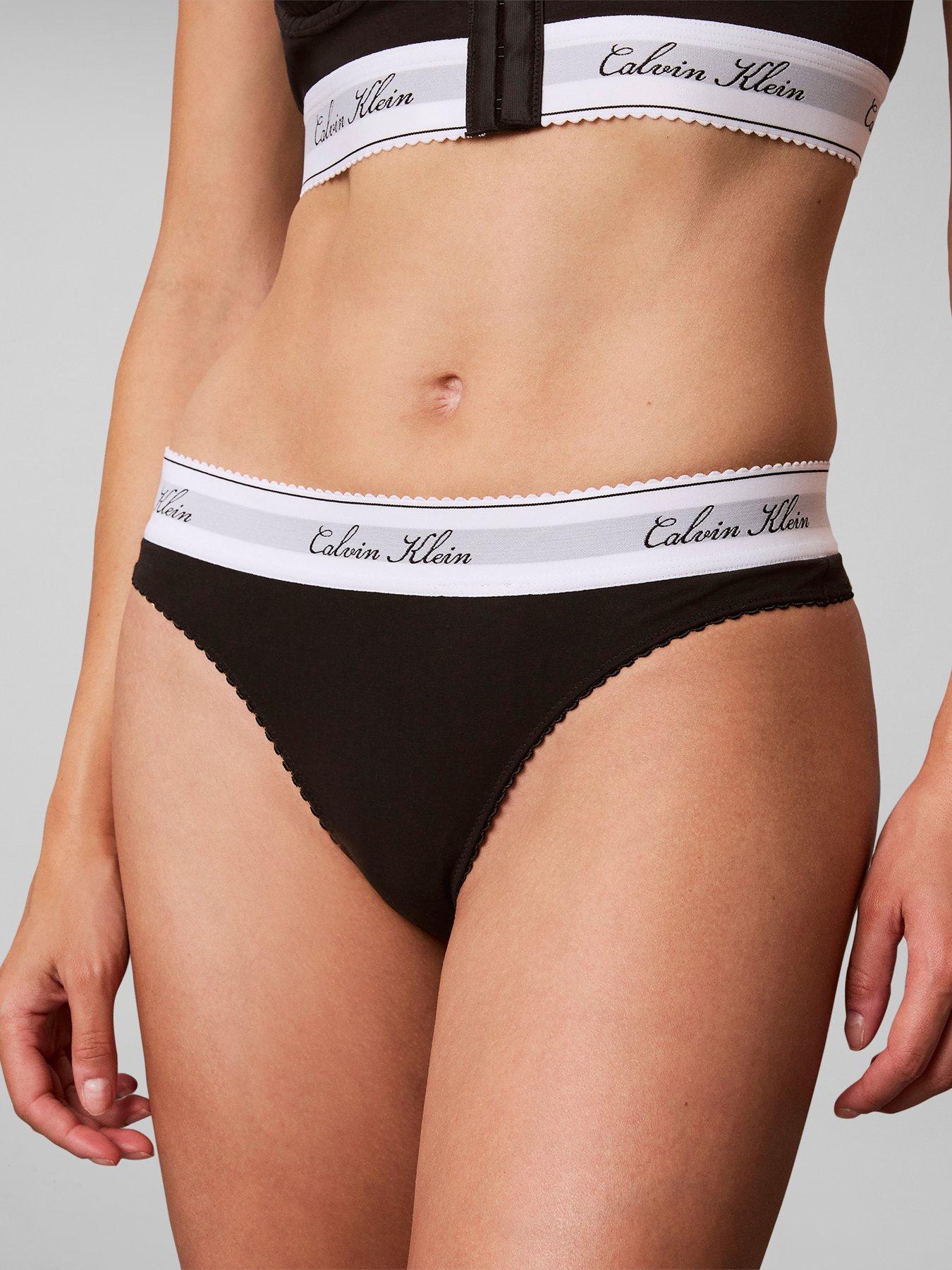 Image 5 of 6 of Calvin Klein Icon Cotton Modal Bikini Briefs - Black