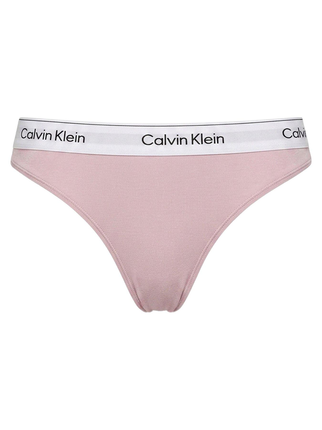 Image 6 of 6 of Calvin Klein Icon Cotton Modal Thong - Pink