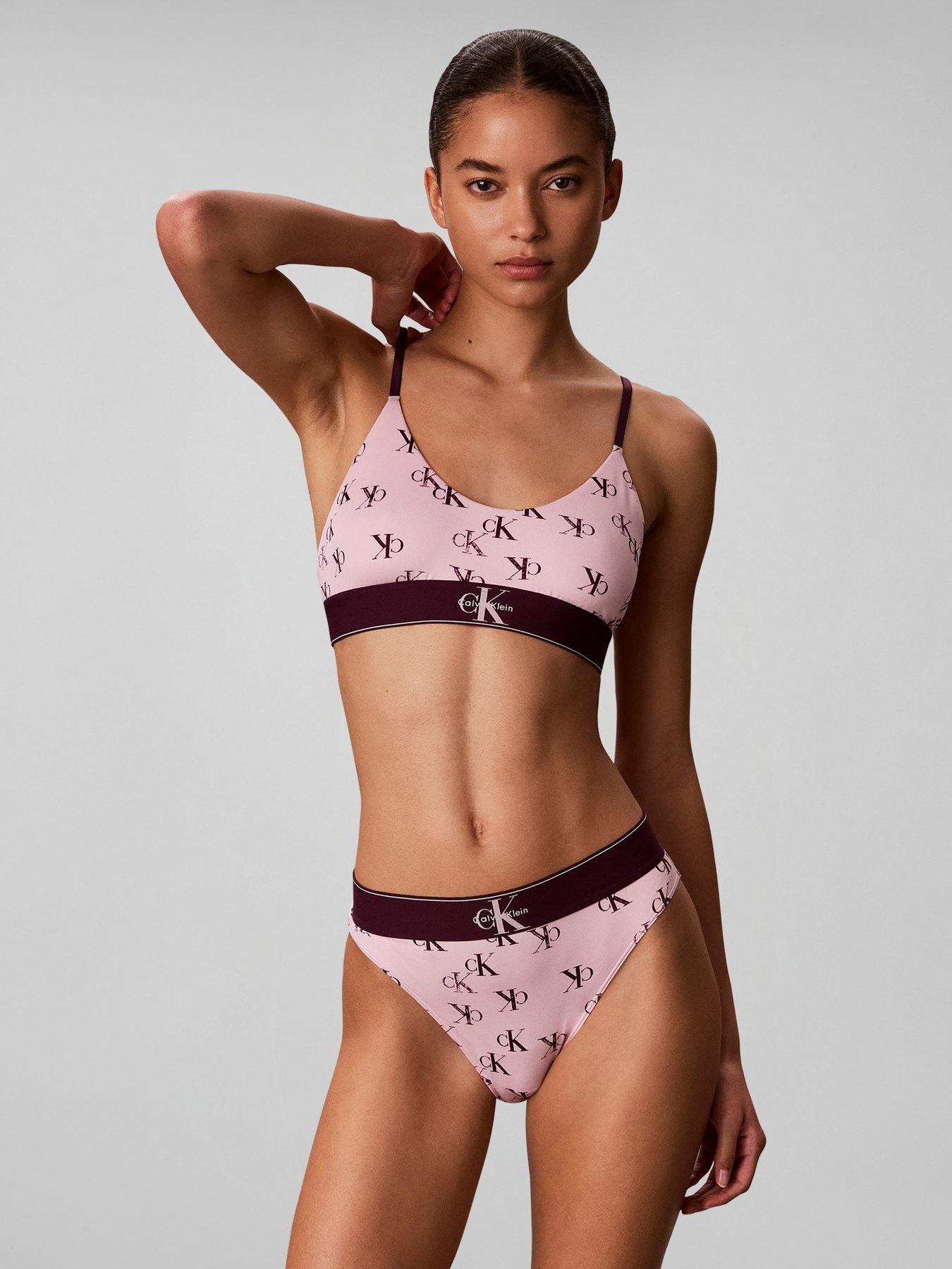 Image 1 of 6 of Calvin Klein Graphic Monogram High-rise Briefs - Pink