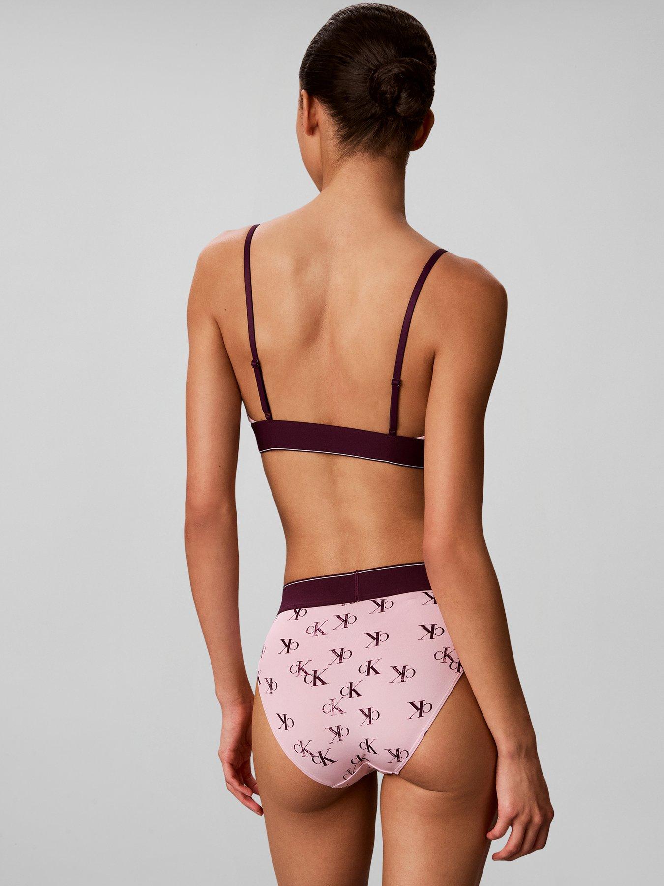 Image 2 of 6 of Calvin Klein Graphic Monogram High-rise Briefs - Pink