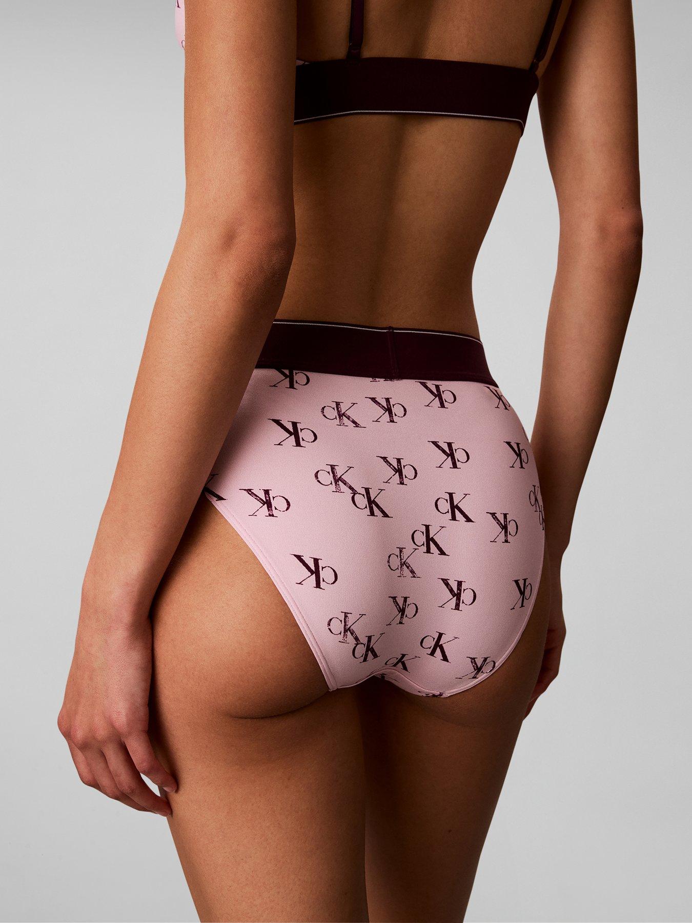 Image 4 of 6 of Calvin Klein Graphic Monogram High-rise Briefs - Pink
