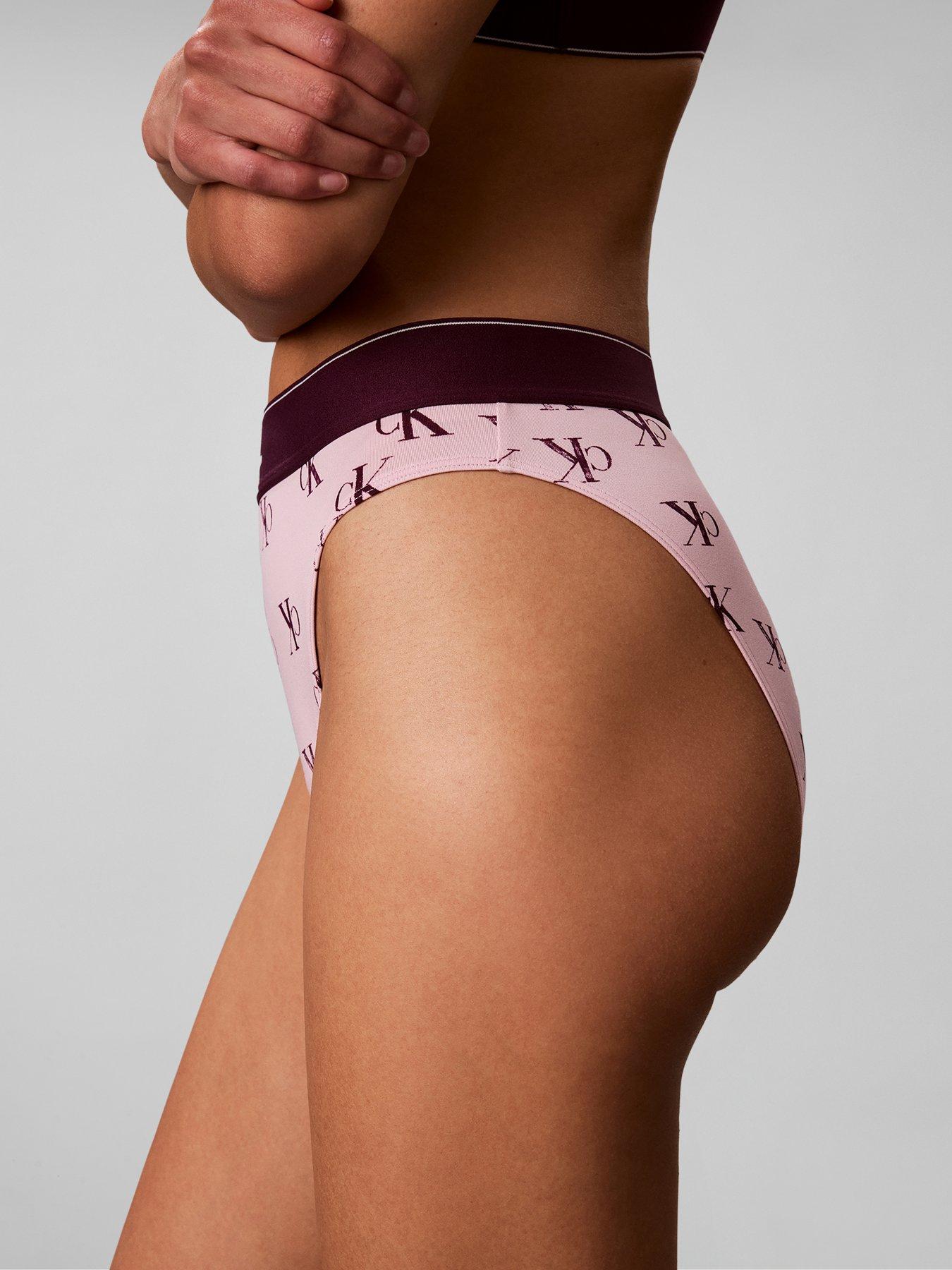 Image 5 of 6 of Calvin Klein Graphic Monogram High-rise Briefs - Pink