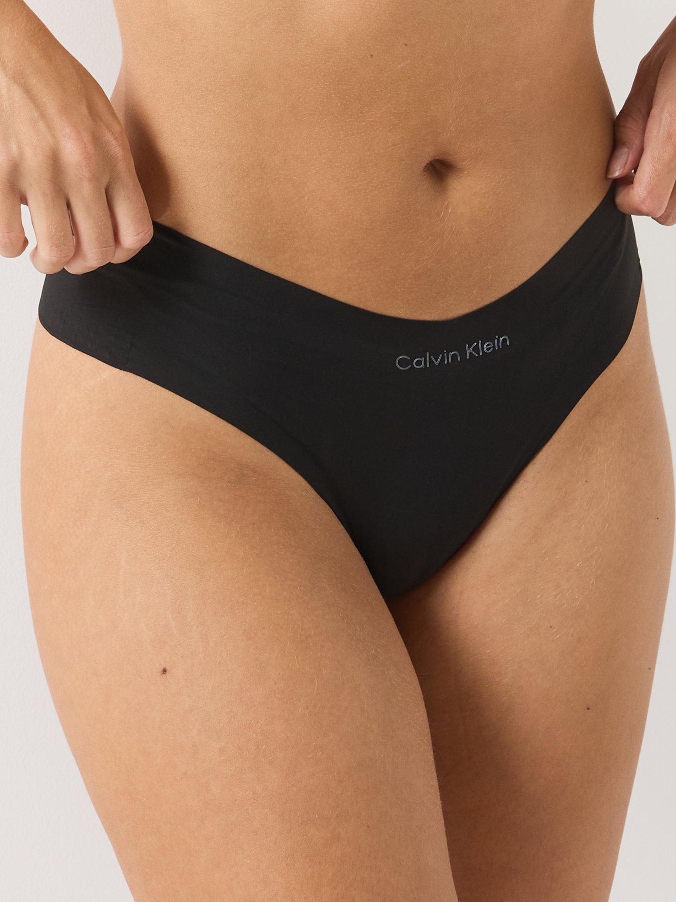 Image 5 of 6 of Calvin Klein Seamless Single Black Thong - Black