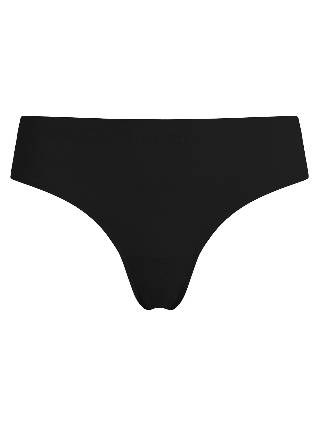 Image 6 of 6 of Calvin Klein Seamless Single Black Thong - Black