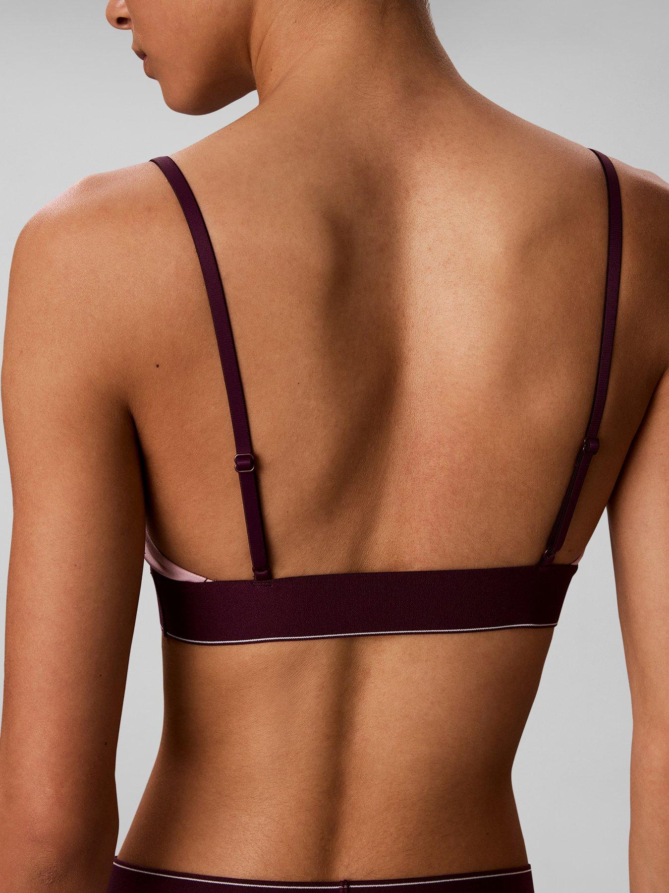 Image 5 of 6 of Calvin Klein All Over Print Unlined Bralette - Pink